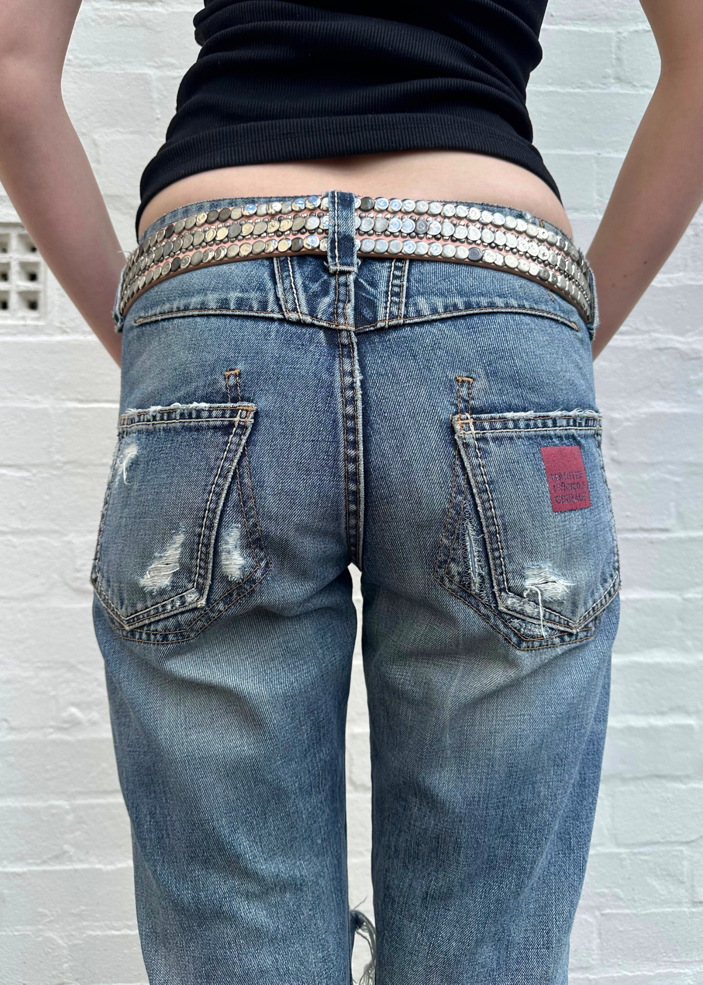 STUDDED Leather Belt