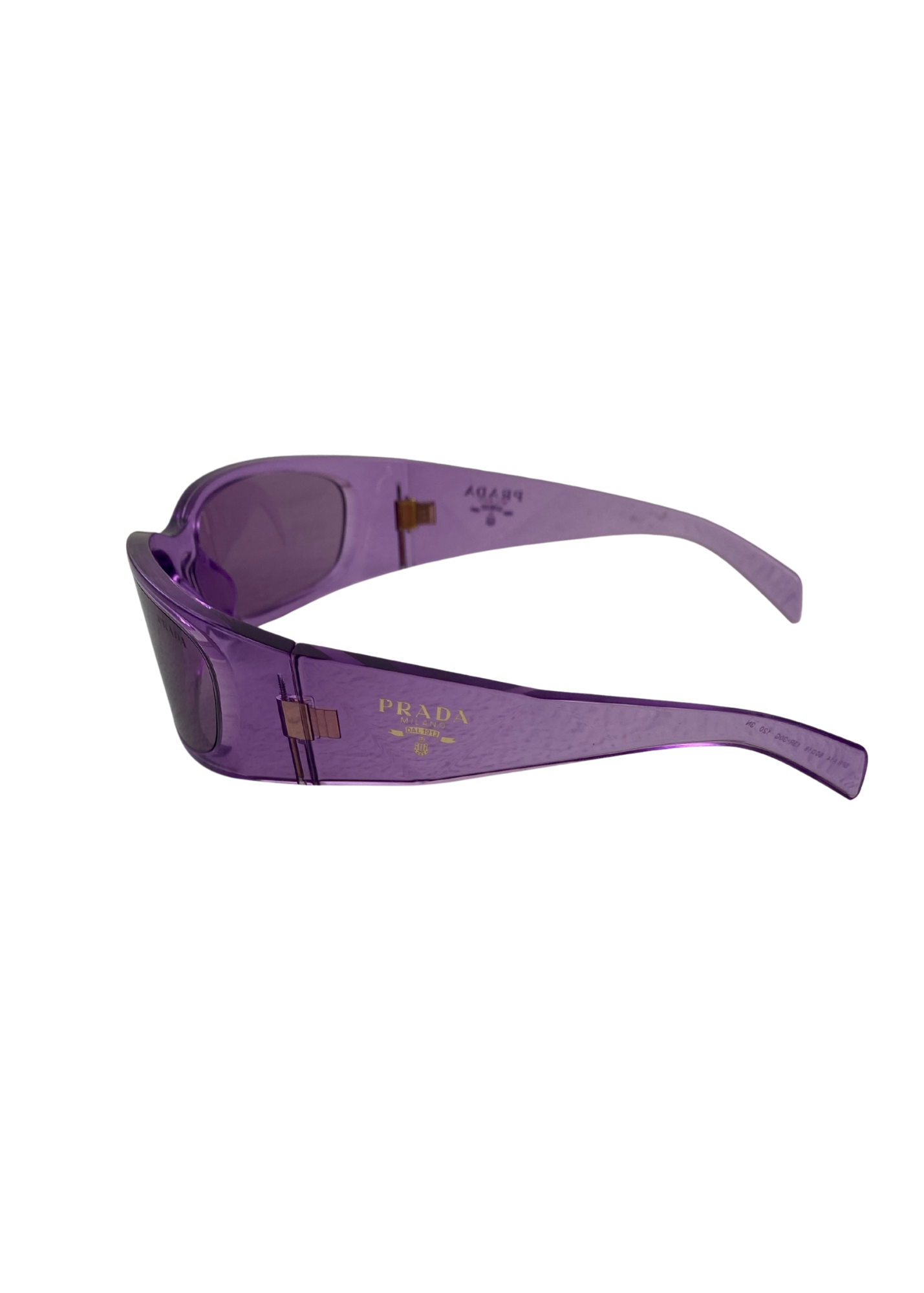 PRADA Transparent Violet Wrap Sunglasses