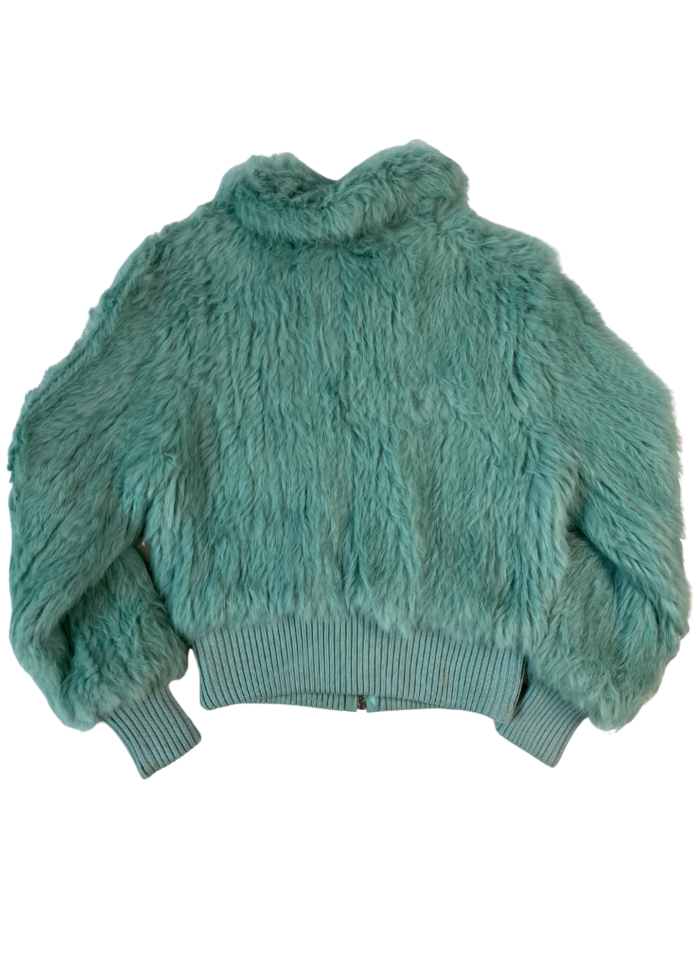 LOLLA PALOOZA Rabbit Fur Zip Up Jacket