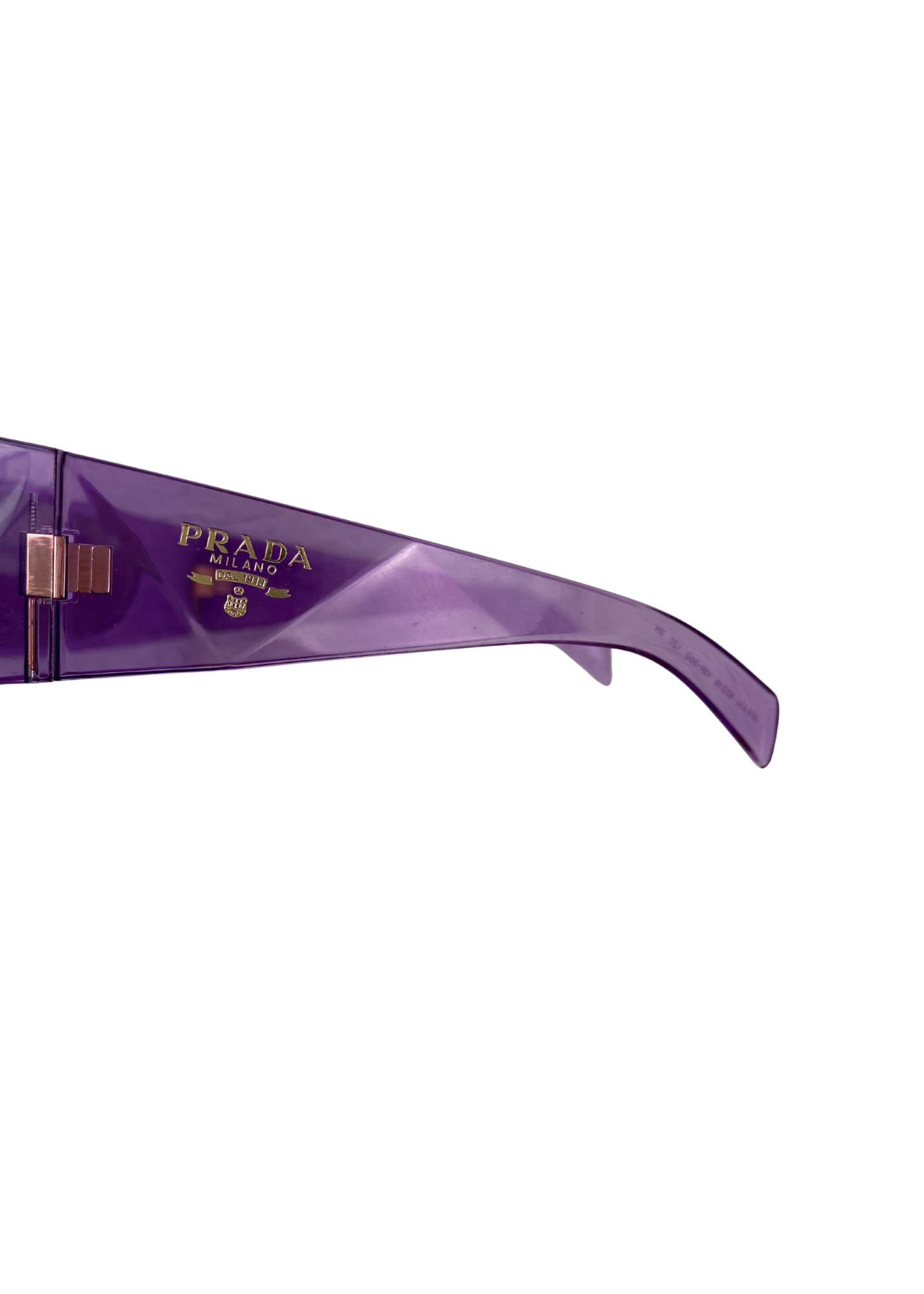 PRADA Transparent Violet Wrap Sunglasses