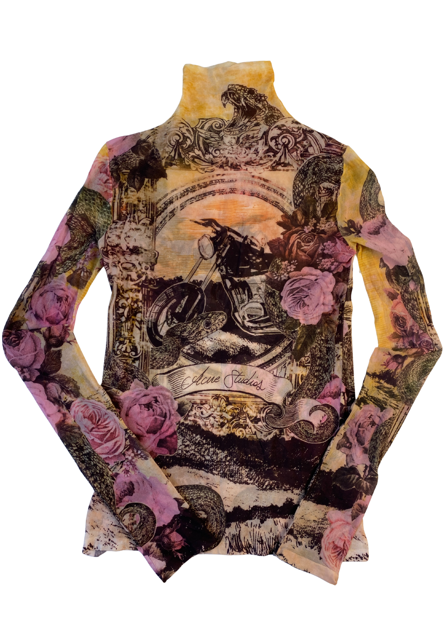 ACNE STUDIOS Moto Print Stocking Turtleneck