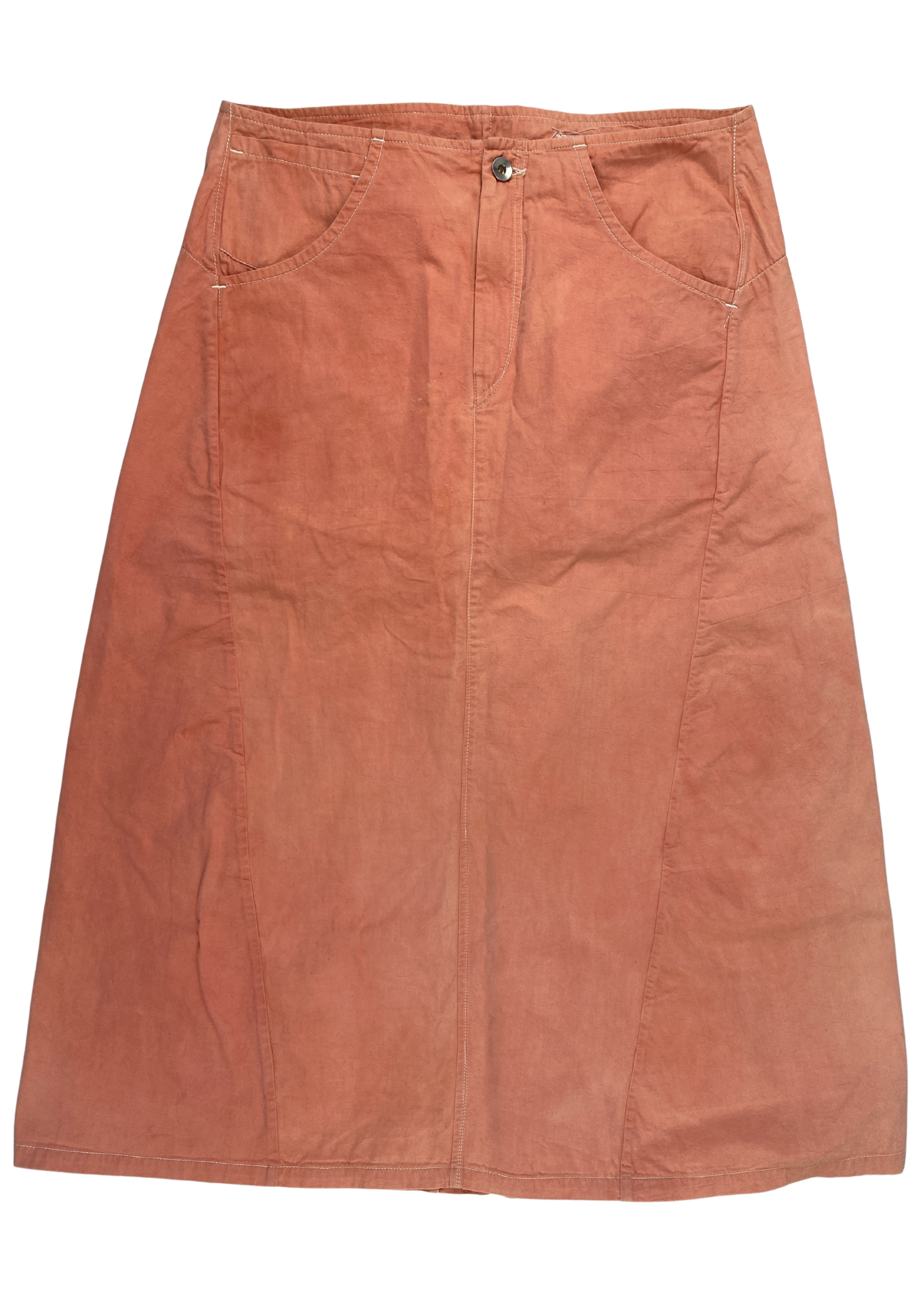 STORY MFG Contrast Stitch Midi Skirt