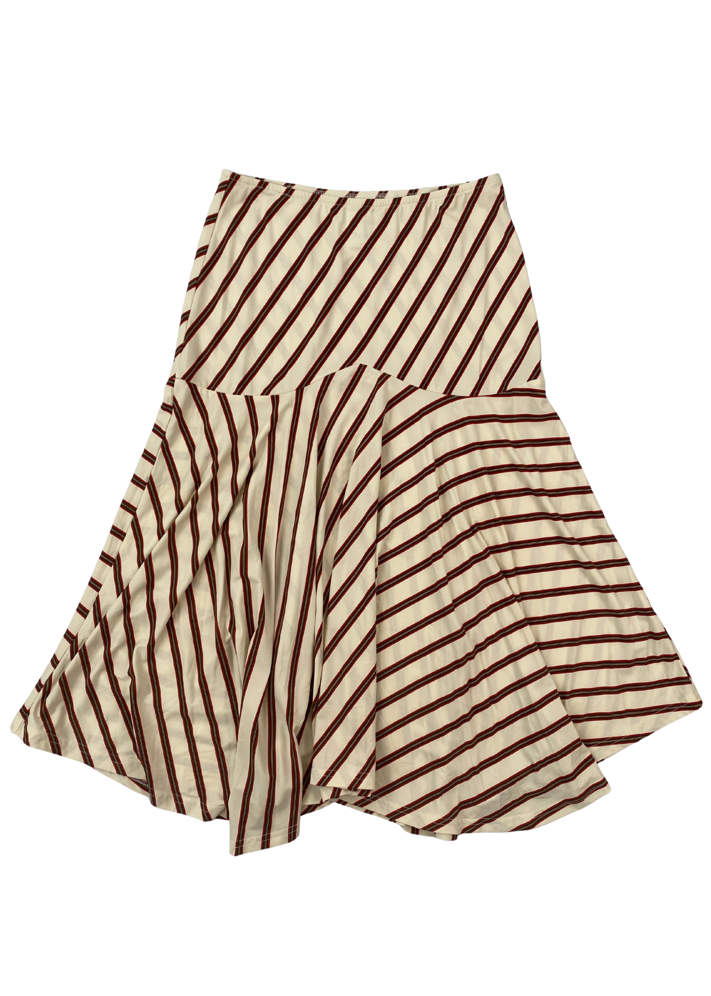 WITH JEAN 'Maeve' Stripe Handkerchief Midi Skirt