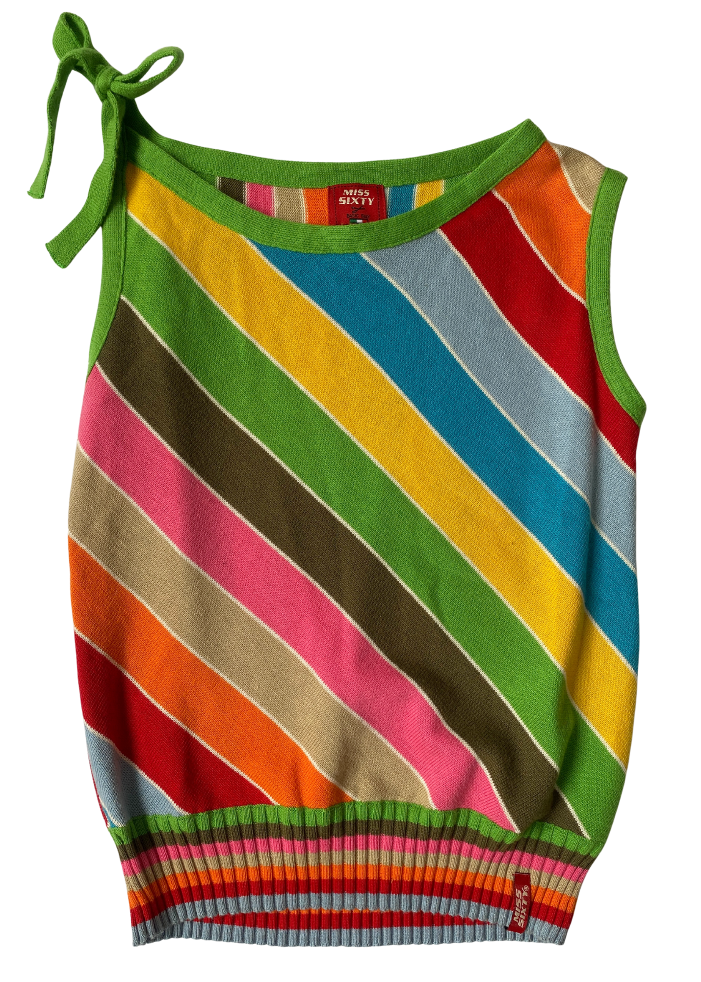 MISS SIXTY Stripe Knit Tank Top