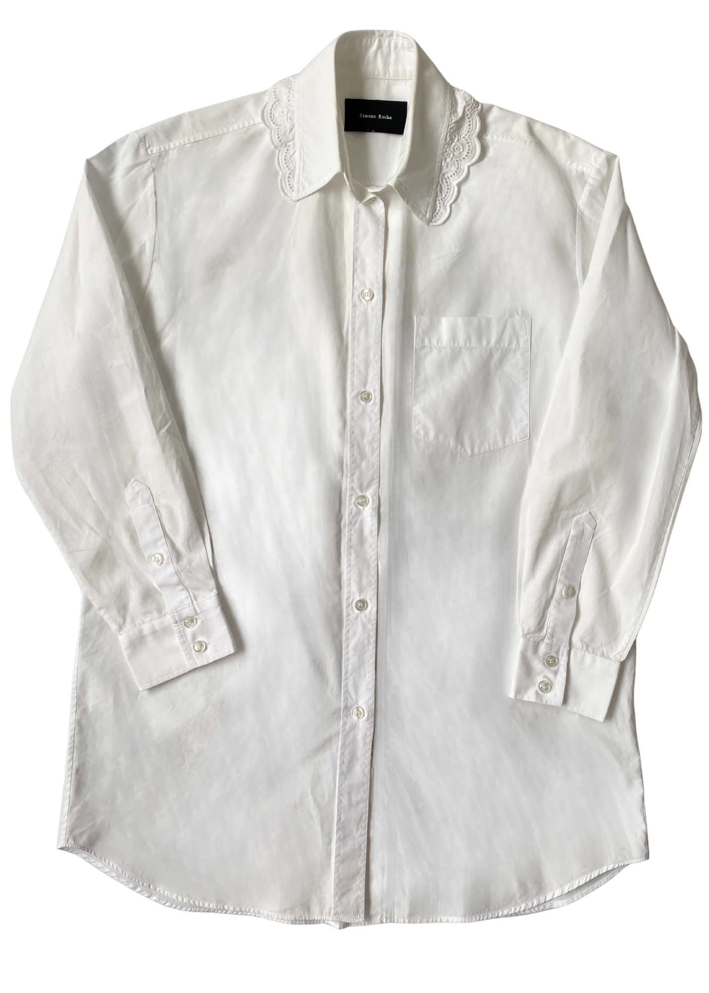 SIMONE ROCHA (AS IS) Broderie Anglaise Collar Shirt