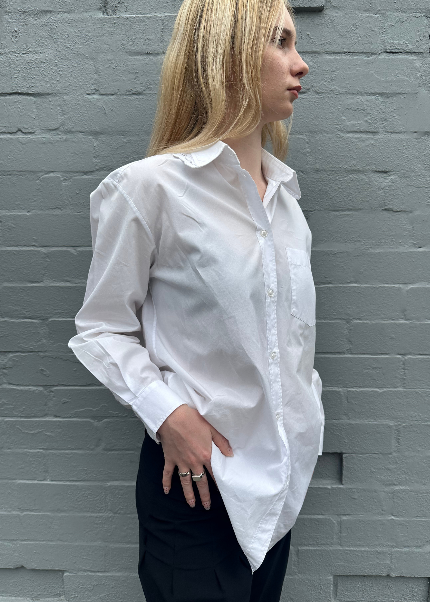 SIMONE ROCHA (AS IS) Broderie Anglaise Collar Shirt