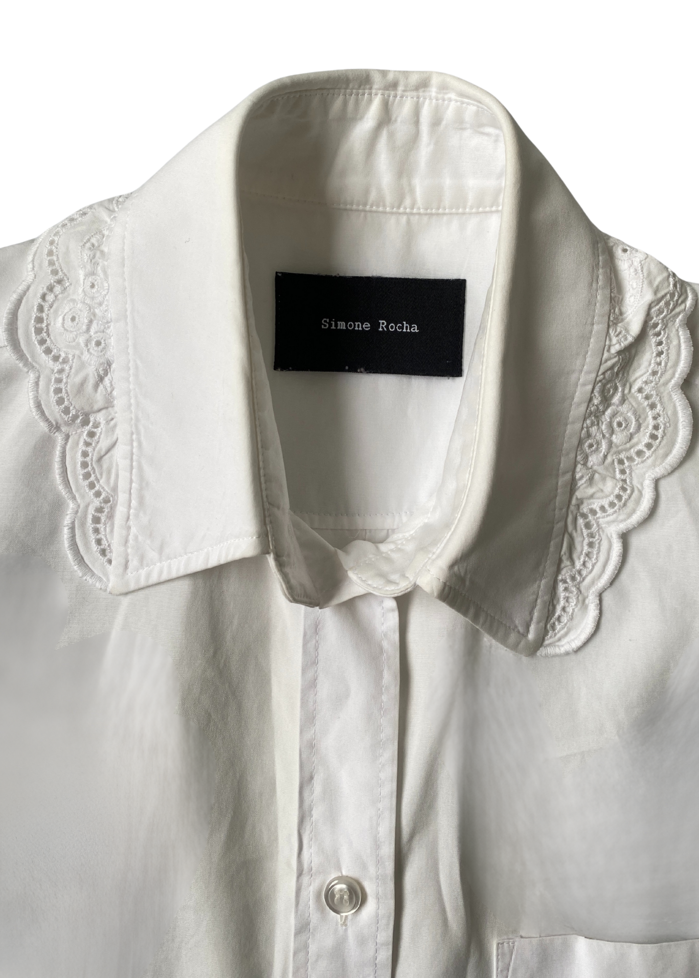 SIMONE ROCHA (AS IS) Broderie Anglaise Collar Shirt