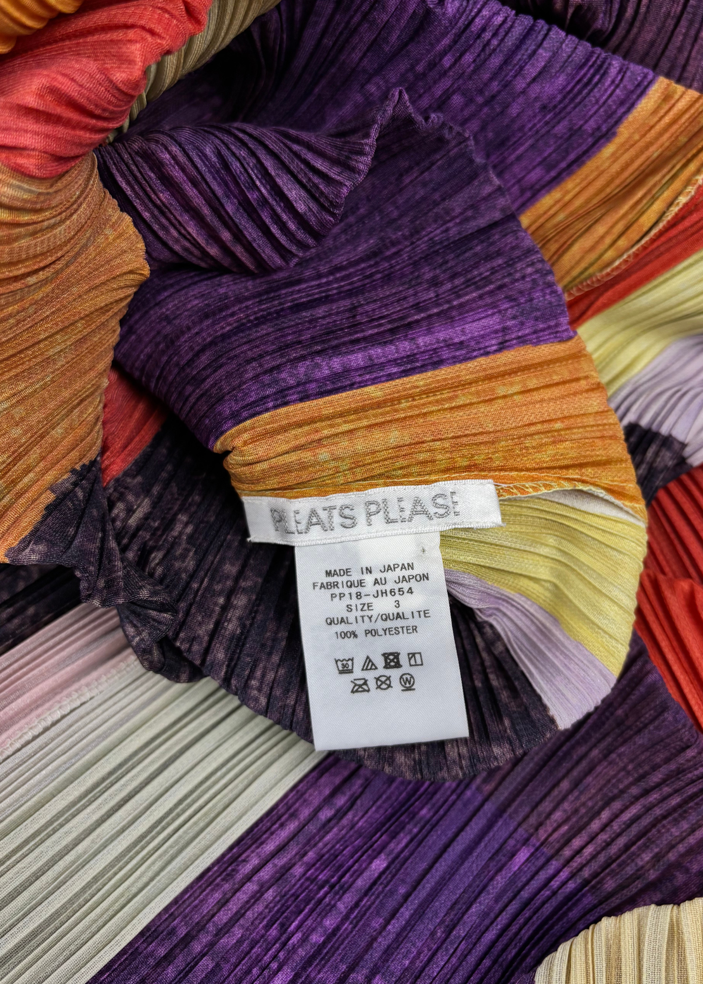 ISSEY MIYAKE PLEATS PLEASE Colour-block Pleat Maxi Dress