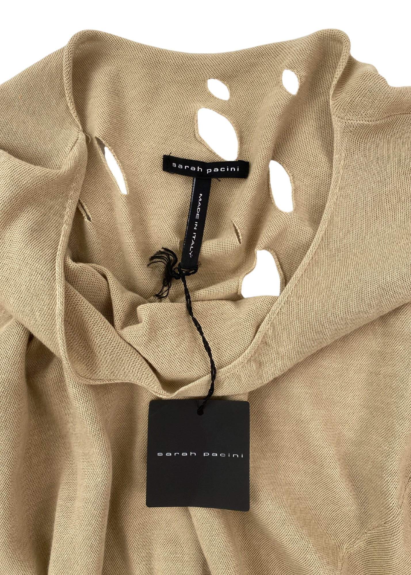 SARAH PACINI (BNWT) Holey Relaxed Long Sleeve Top