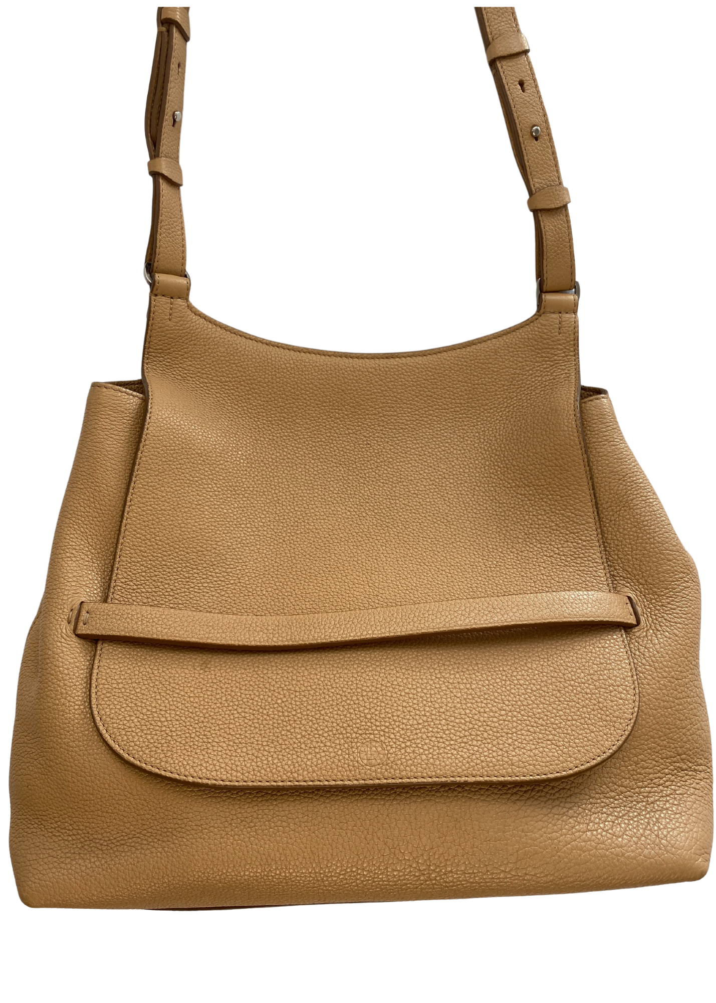 THE ROW (AS IS) 'Sideby' Pebbled Leather Flap Crossbody Bag