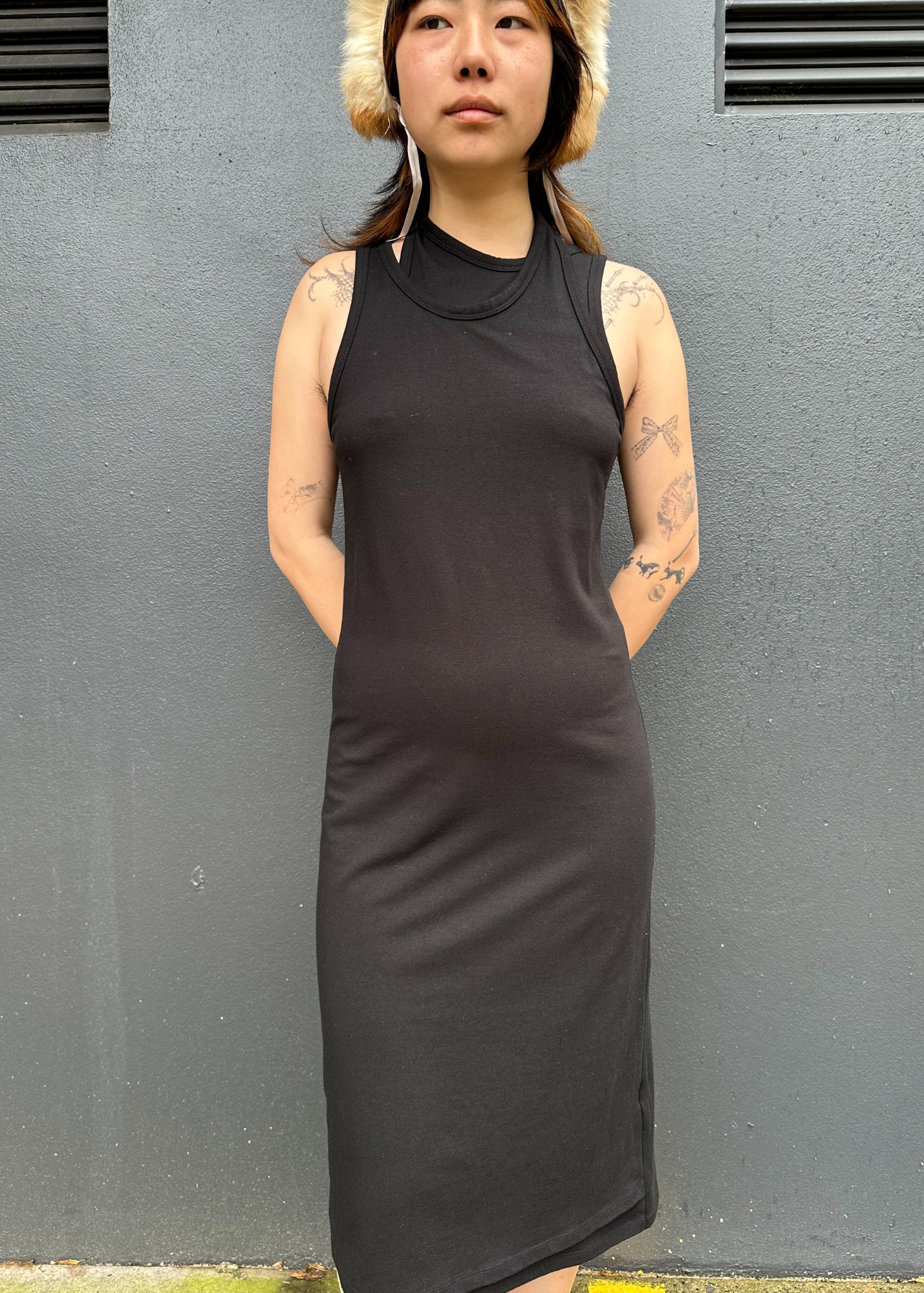 FRANKIE SHOP Twist Strap Midi Dress