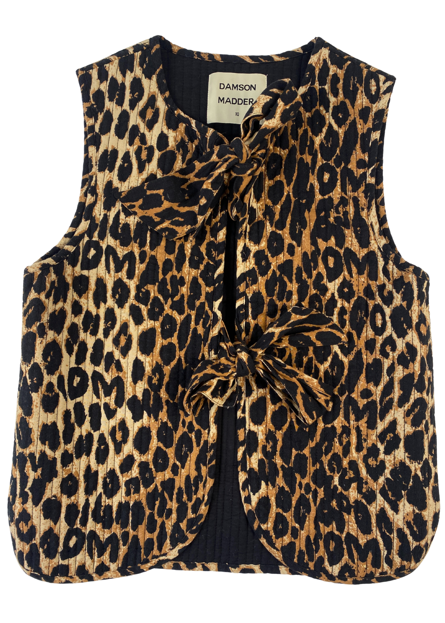 DAMSON MADDER Leopard Print Quilted Vest