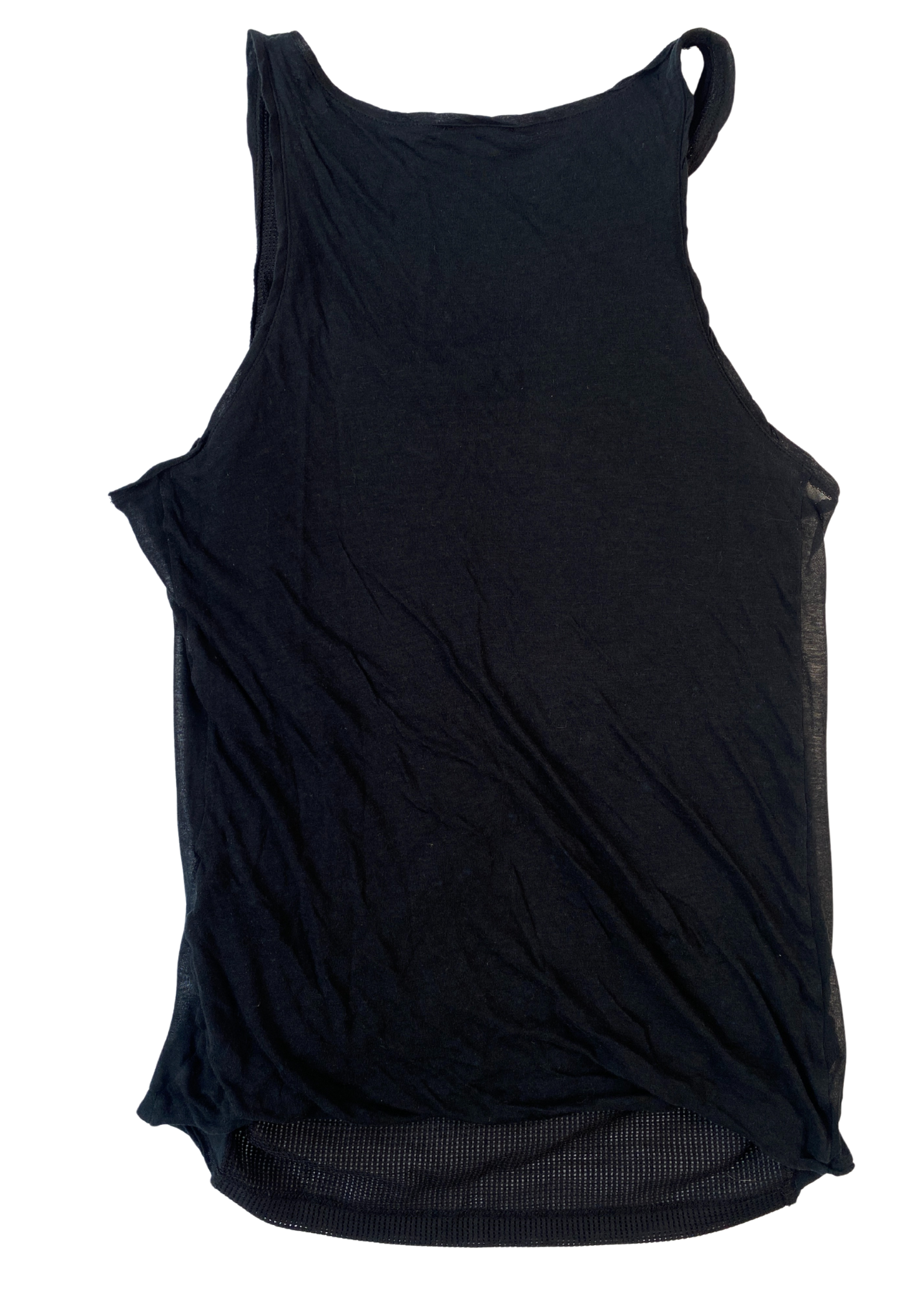 BALENCIAGA Cotton + Mesh Layered Tank Top