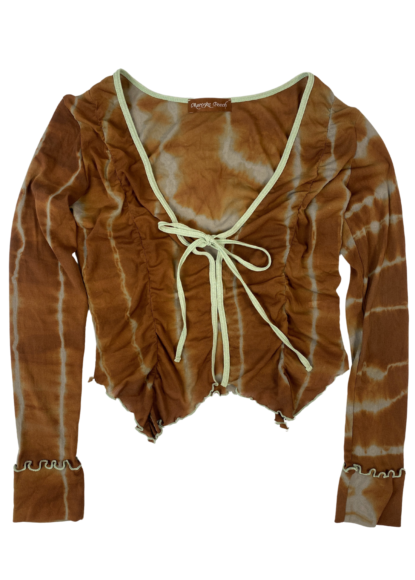 MAROSKE PEECH Tie Dye 'Butterfly' Mesh Long Sleeve
