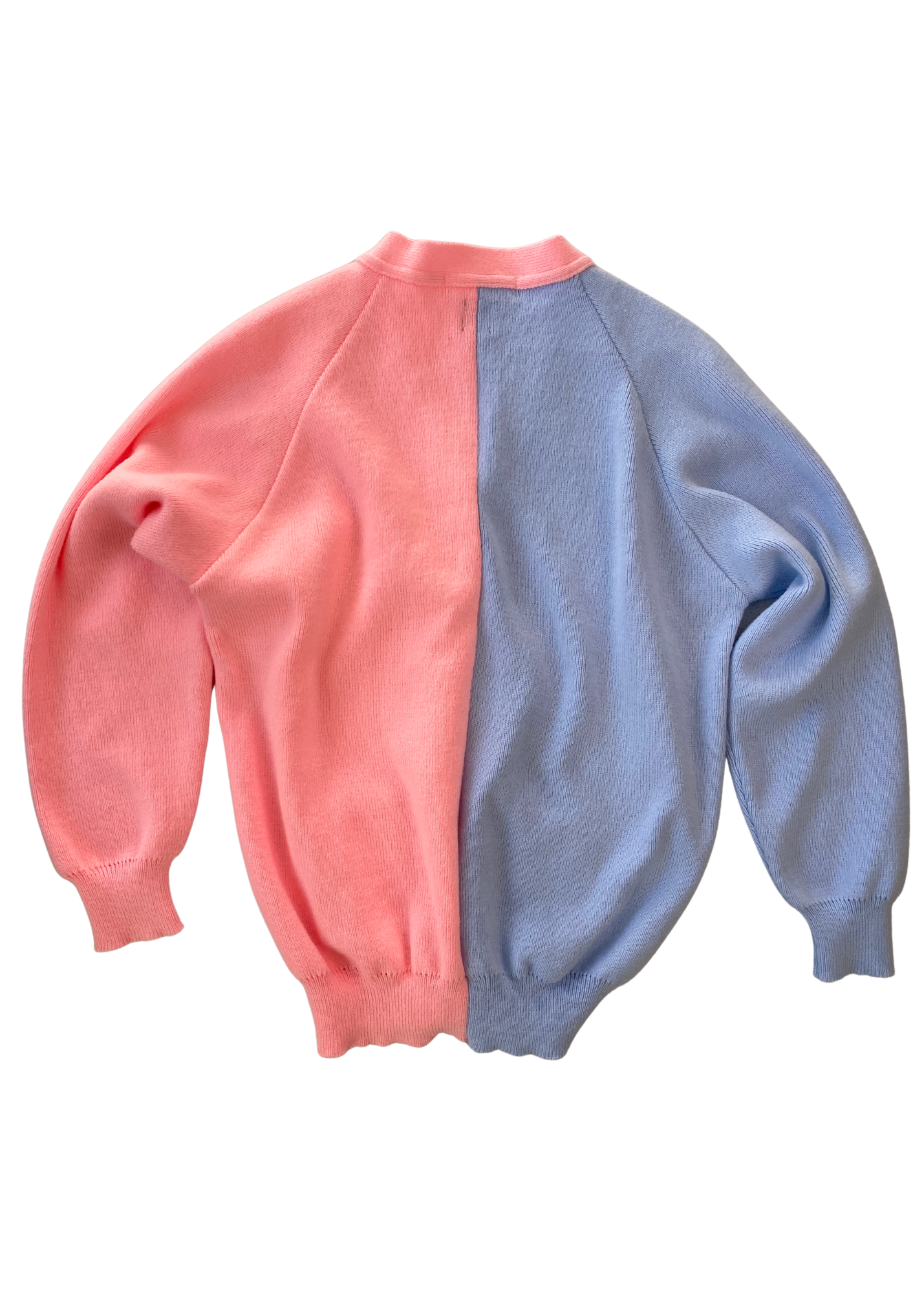 COMME DES GARCONS GIRL x LOCHAVEN OF SCOTLAND 2021 Blue/Pink Cardigan
