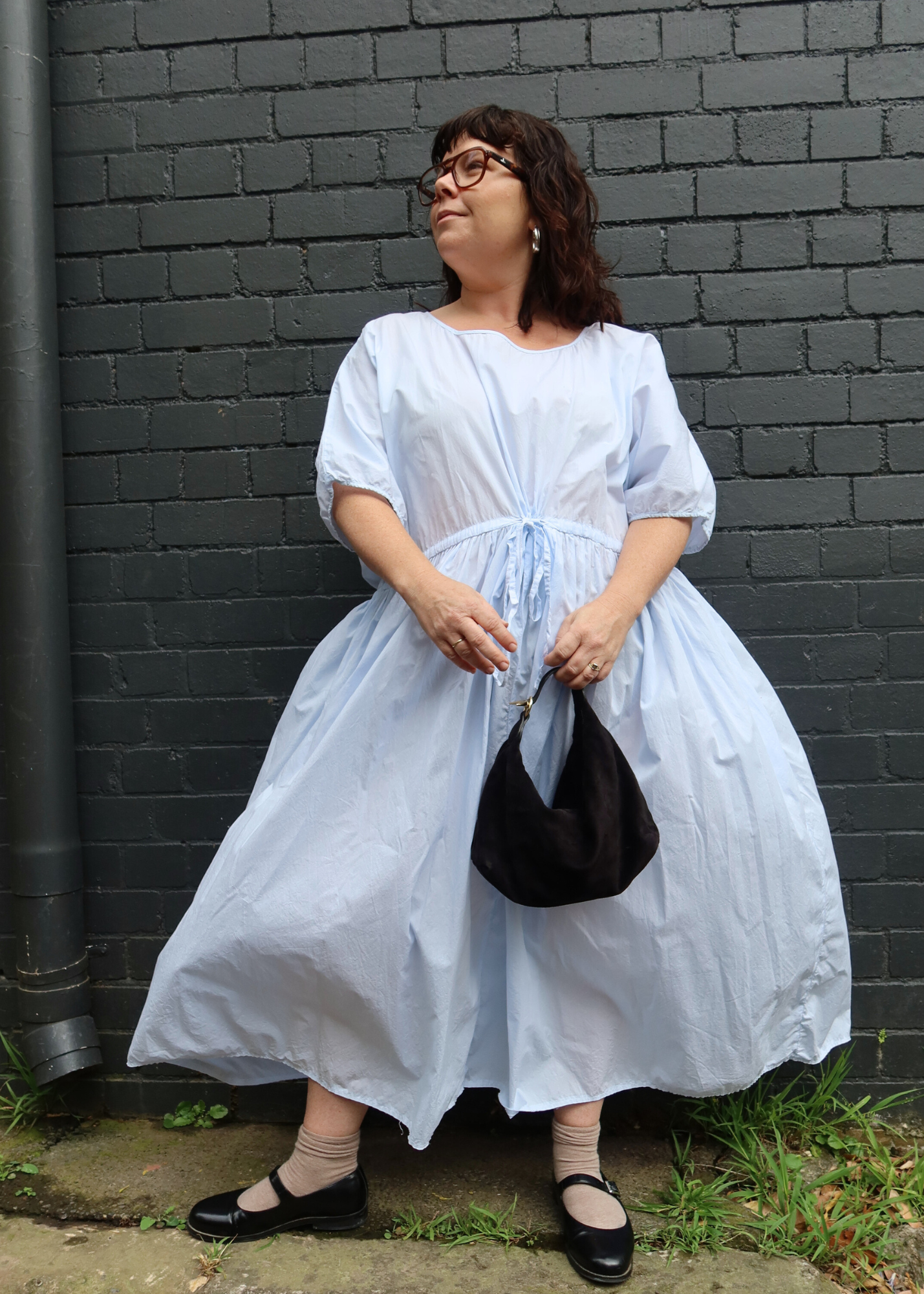 MANUELLE GUIBAL Poplin Drawstring Midi