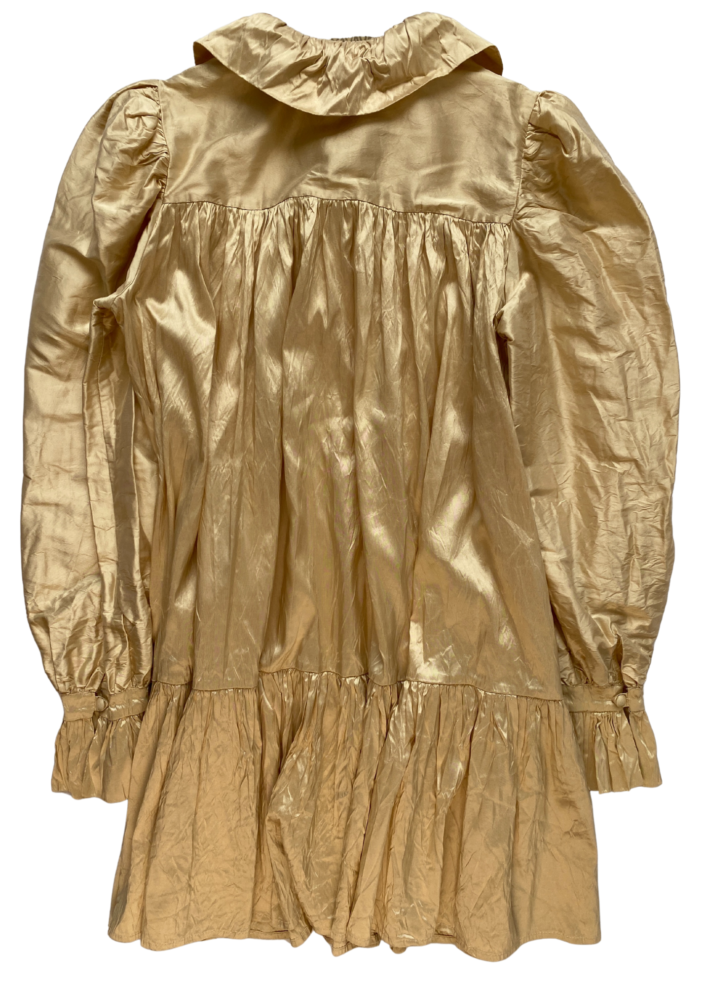 AVAVAV Silk Ruffle Tiered Mini Dress