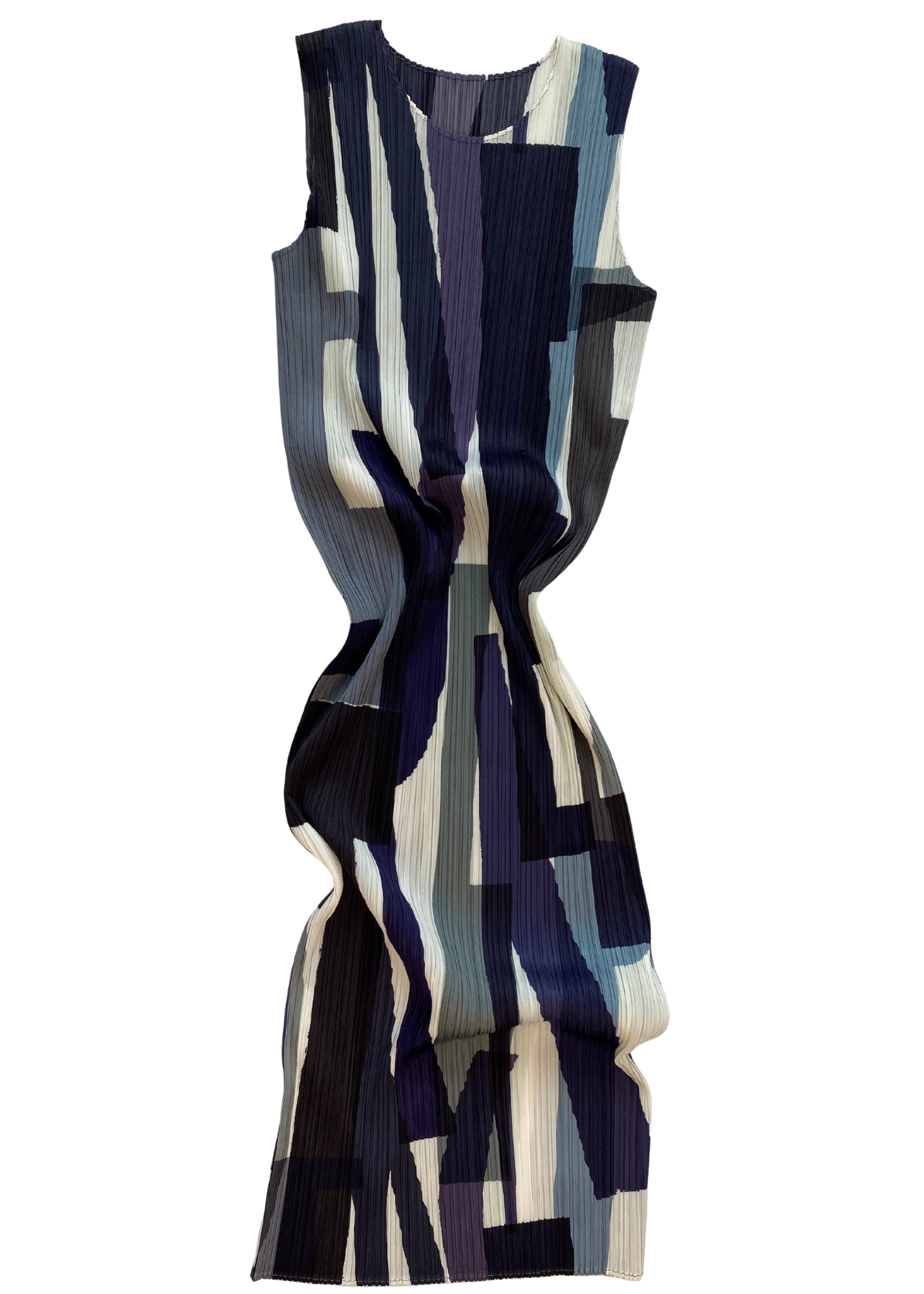 ISSEY MIYAKE PLEATS PLEASE Abstract Print Plisse Midi