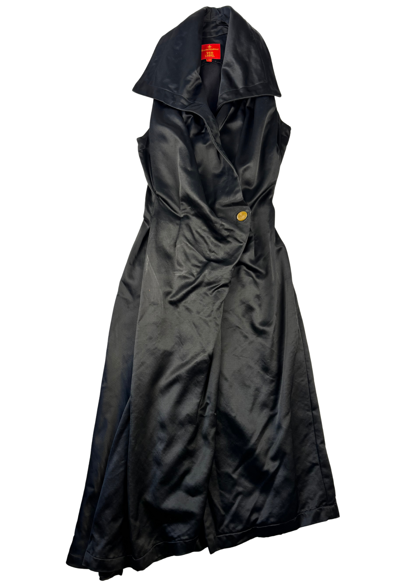 VIVIENNE WESTWOOD RED LABEL (AS IS) Satin Wrap Open Collar Dress/Jacket