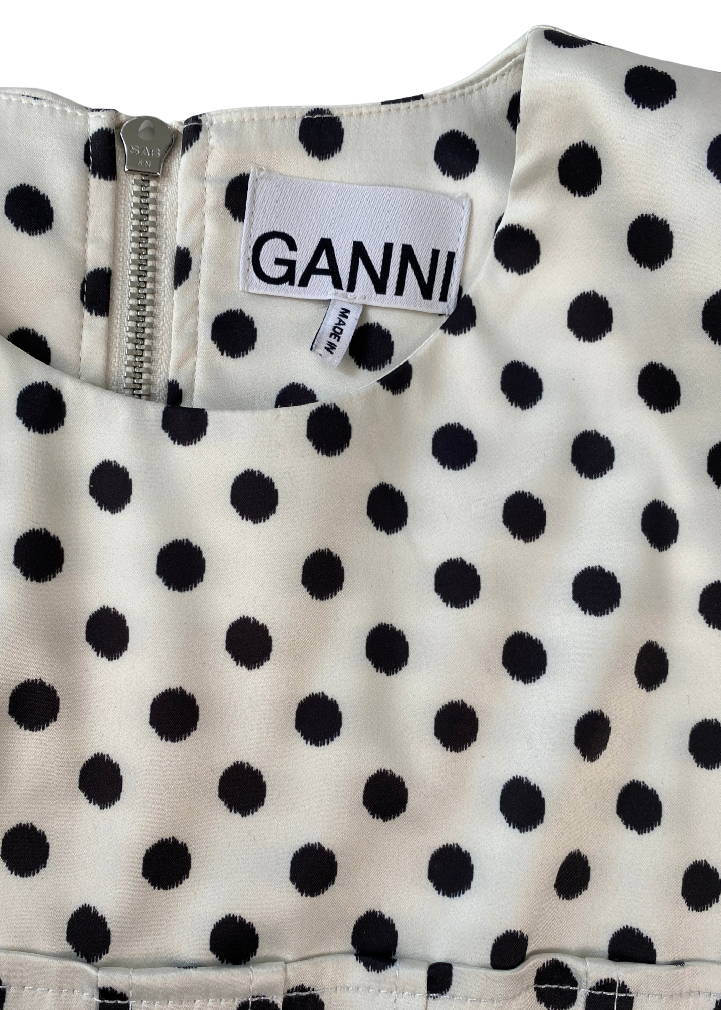 GANNI Polkadot Corset Mini Dress