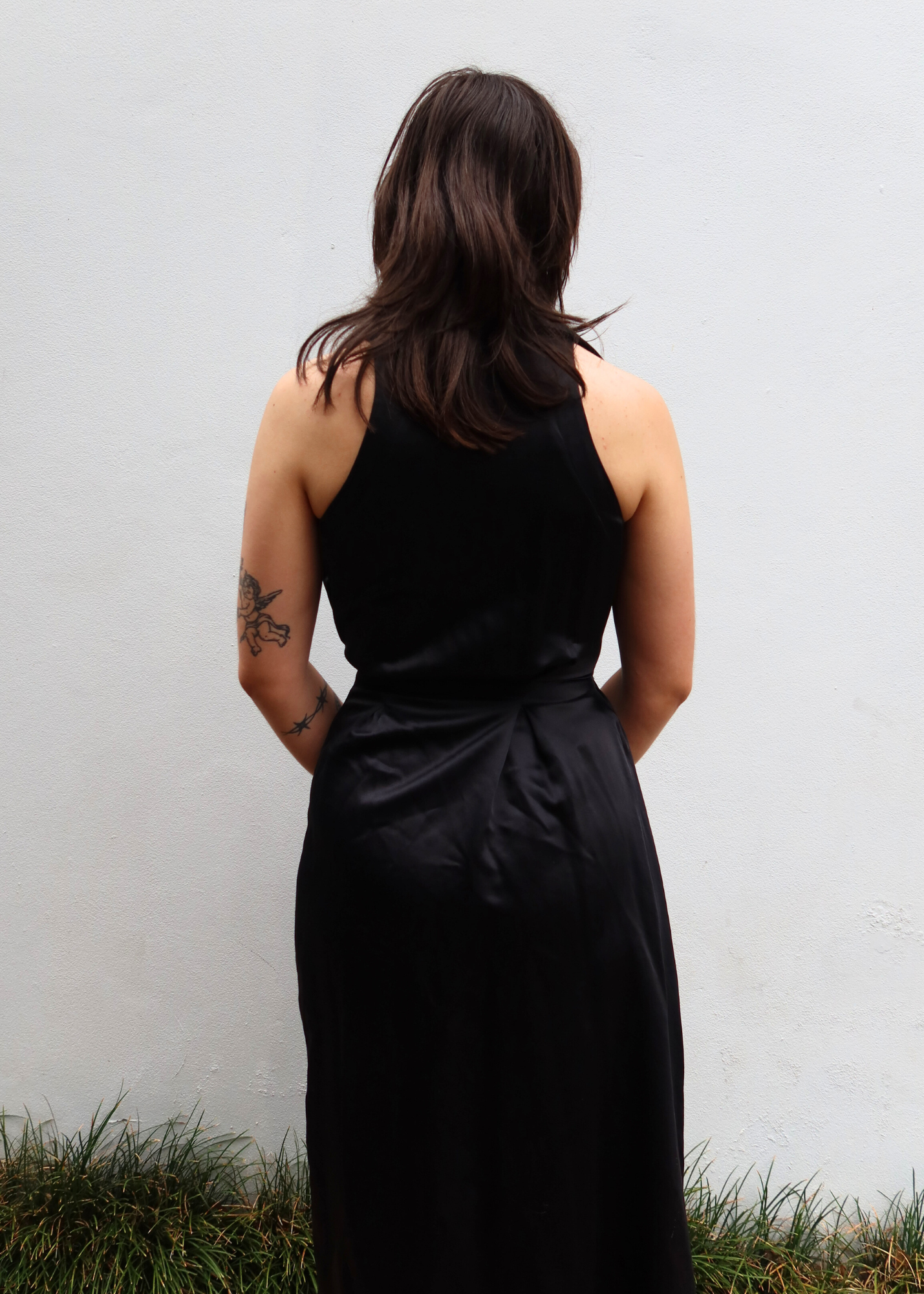 VIVIENNE WESTWOOD RED LABEL (AS IS) Satin Wrap Open Collar Dress/Jacket