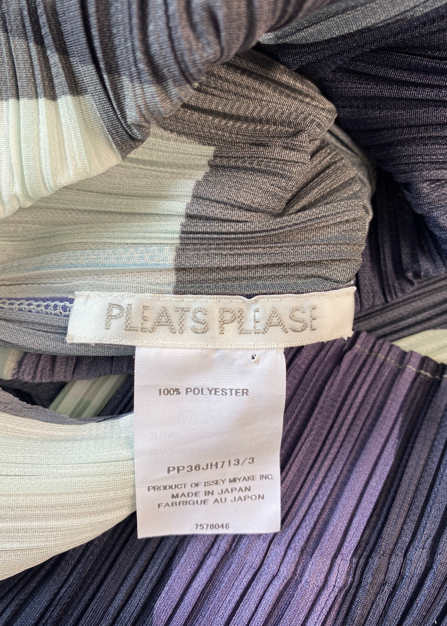 ISSEY MIYAKE PLEATS PLEASE Abstract Print Plisse Midi