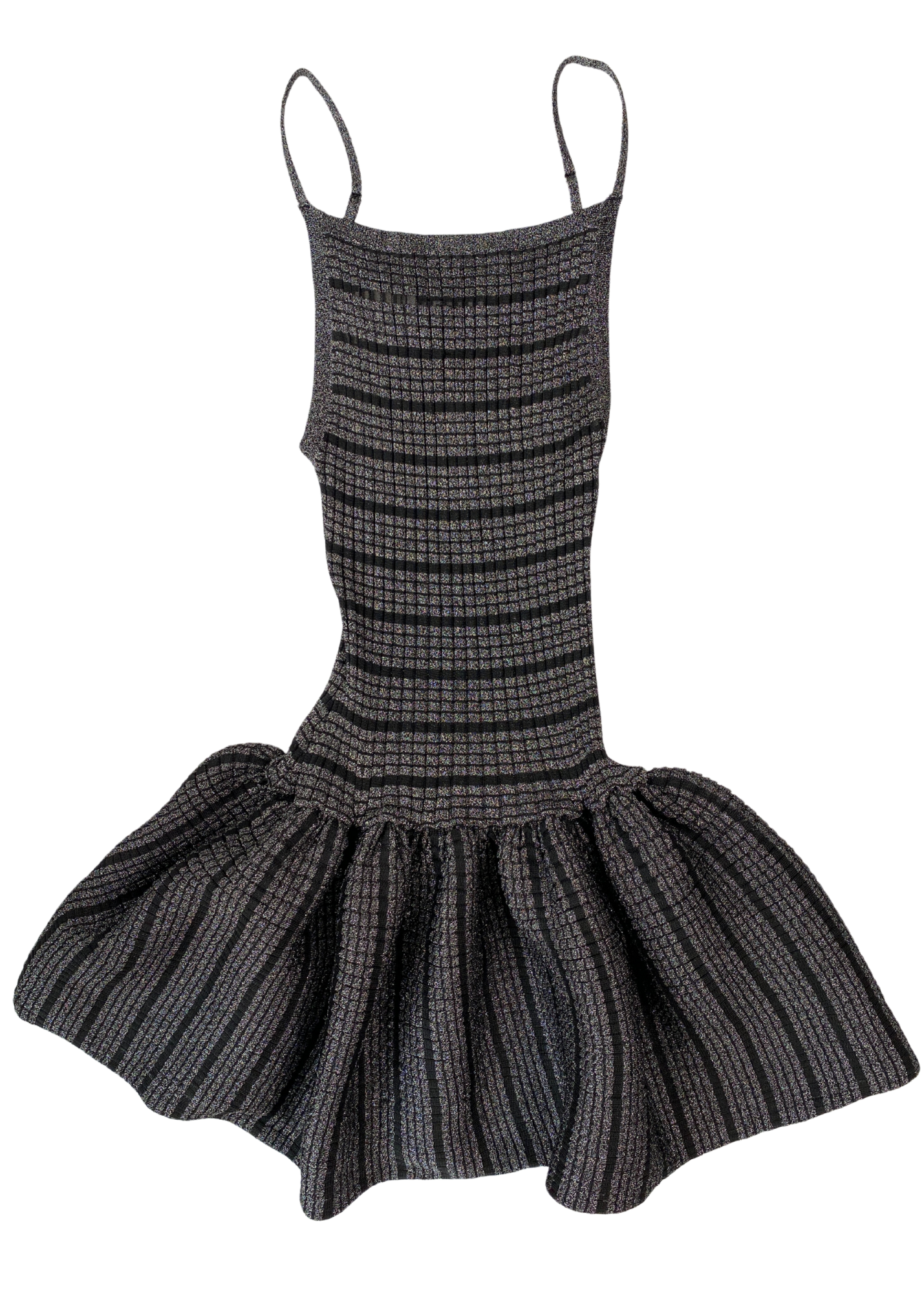 ARTHUR APPAREL Lurex Ribbed Mini Dress
