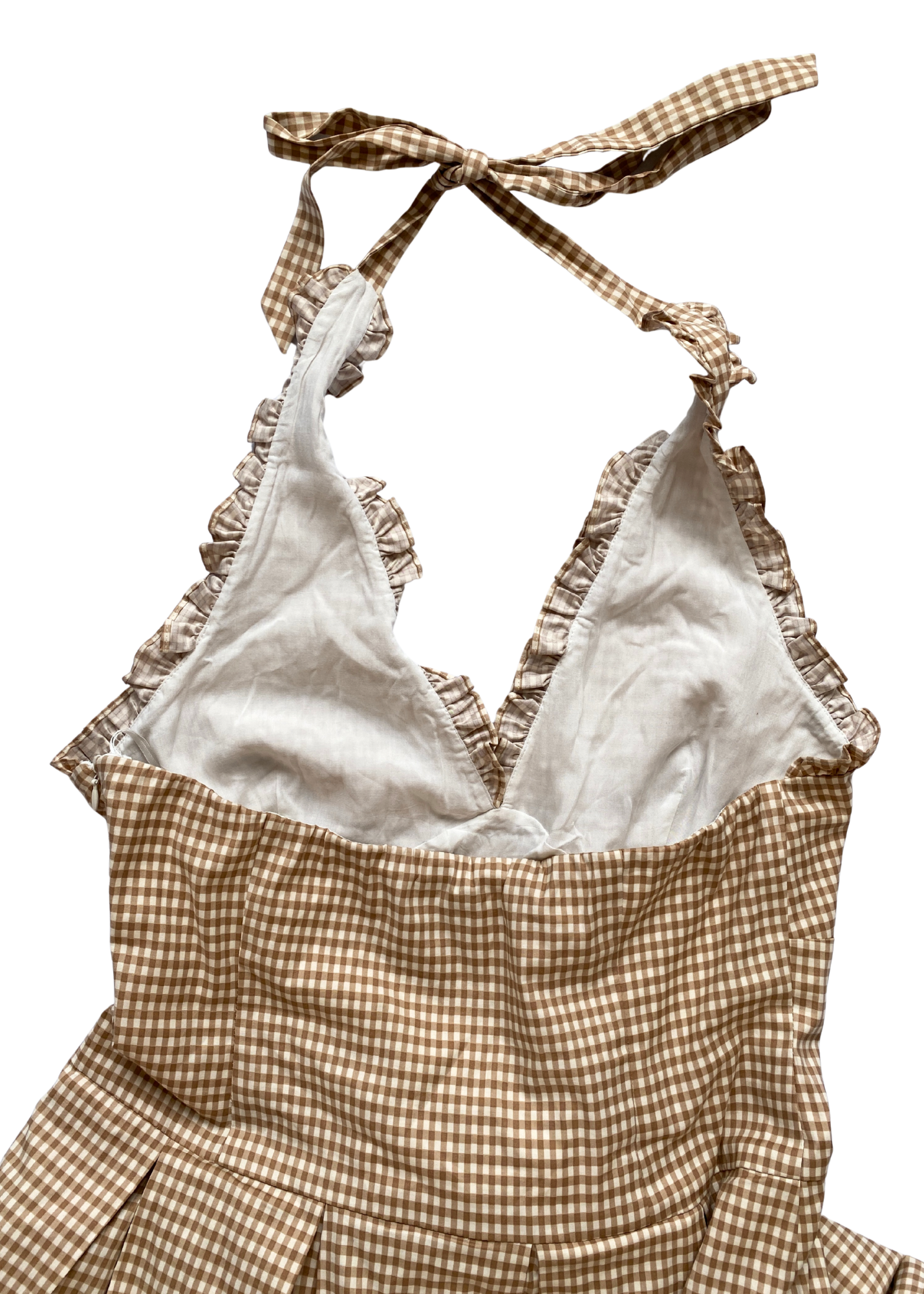 REFORMATION (BNWT) 'Anzo Check Beaux' Halter Midi Dress