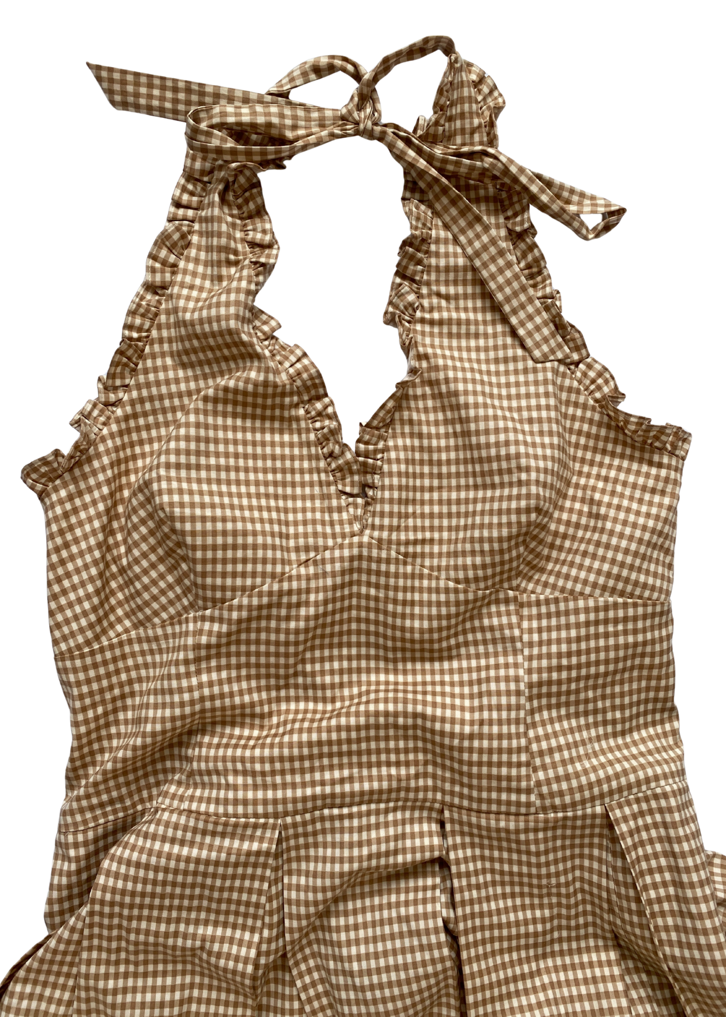 REFORMATION (BNWT) 'Anzo Check Beaux' Halter Midi Dress