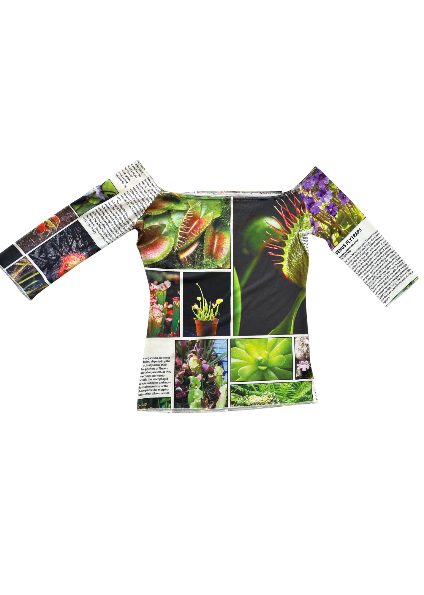 TYLER MCGILLIVARY Botanical Collage Boat Neck Top