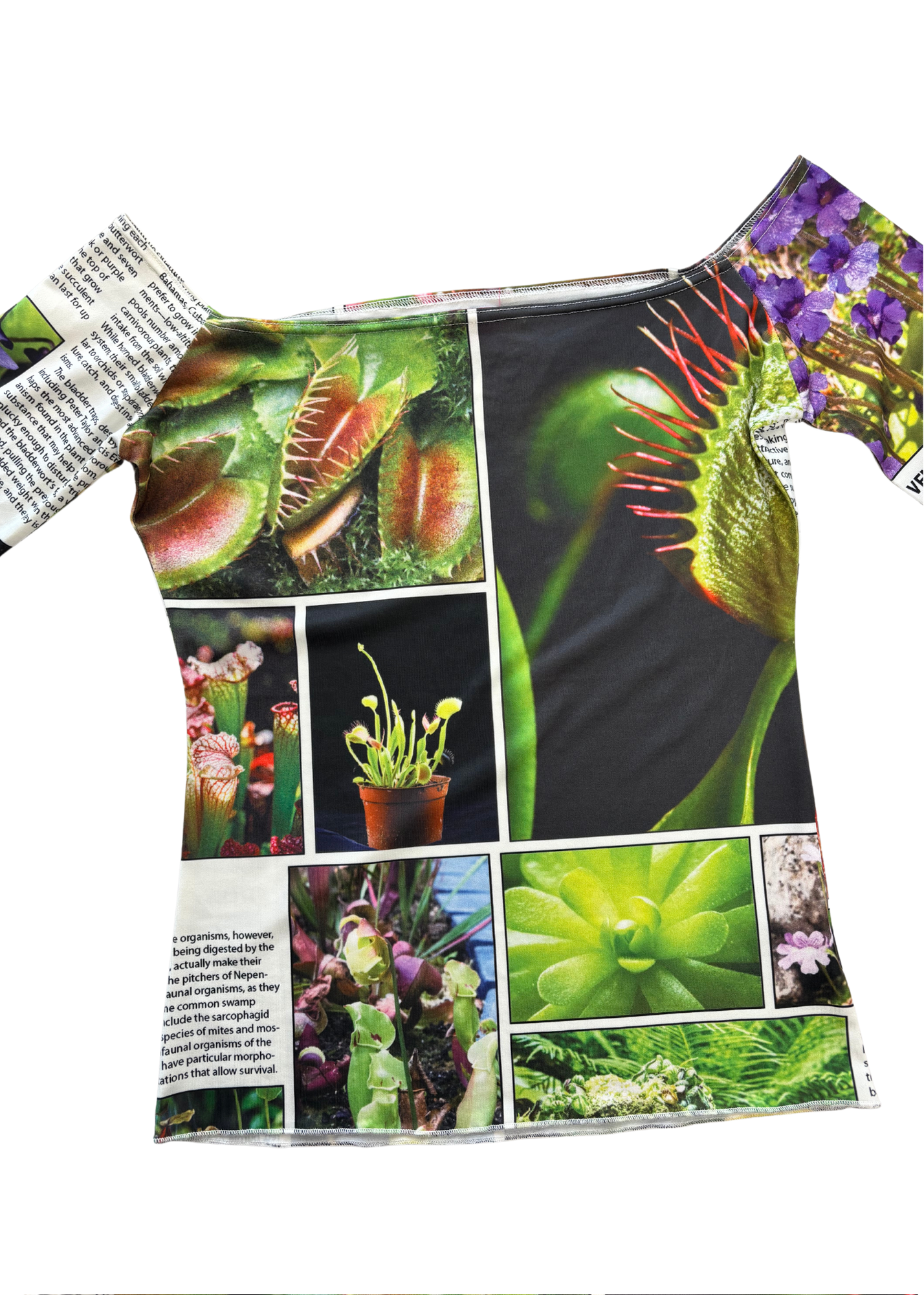 TYLER MCGILLIVARY Botanical Collage Boat Neck Top