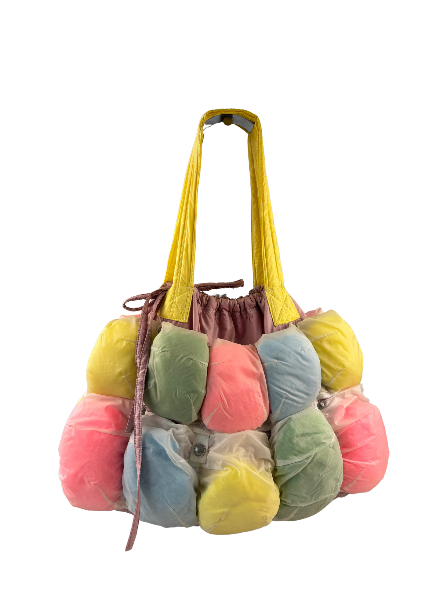 MARITHE FRANCOIS GIRBAUD 2000s Pastel Multi 'Pokachu' Puffer Bag