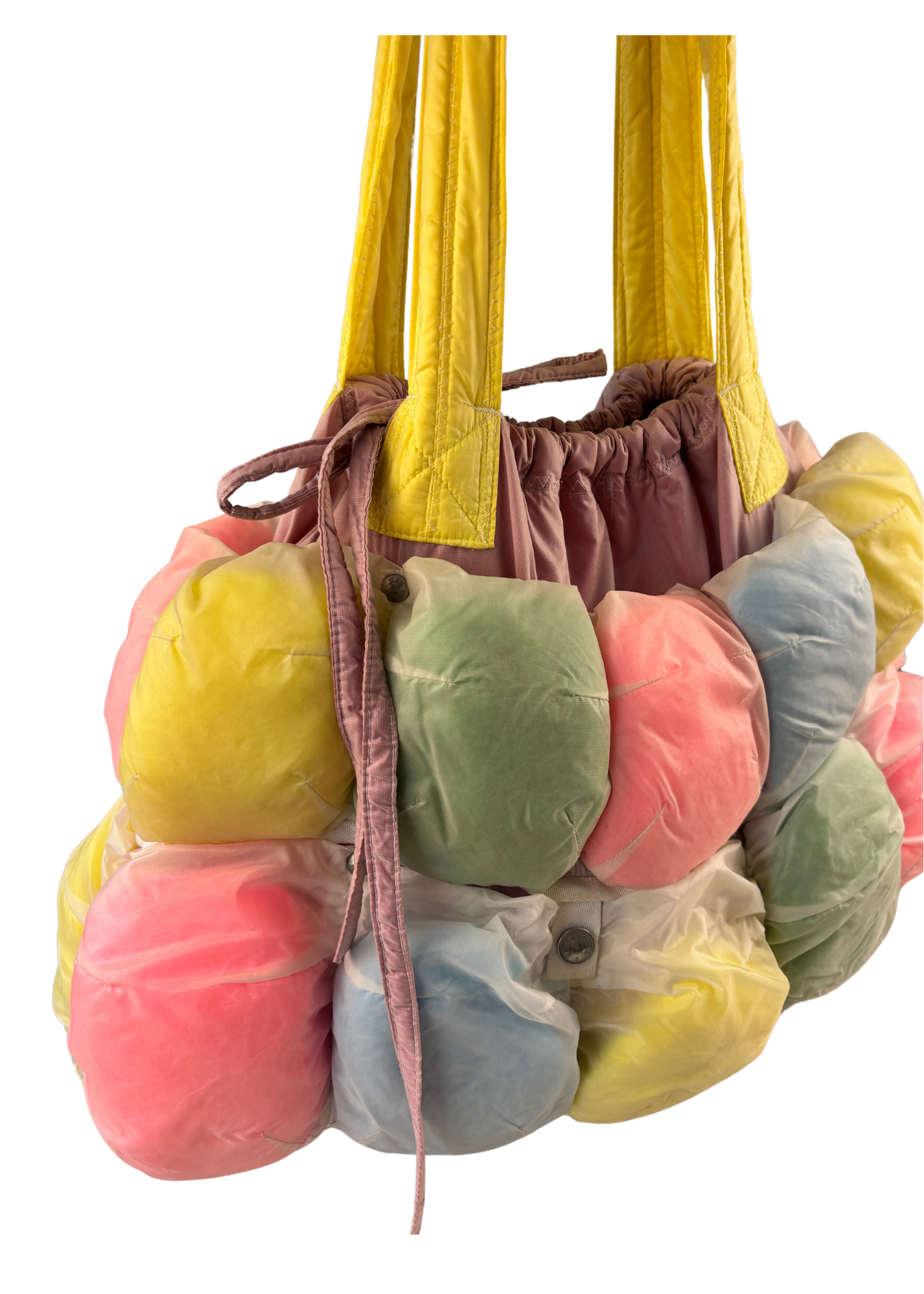 MARITHE FRANCOIS GIRBAUD 2000s Pastel Multi 'Pokachu' Puffer Bag