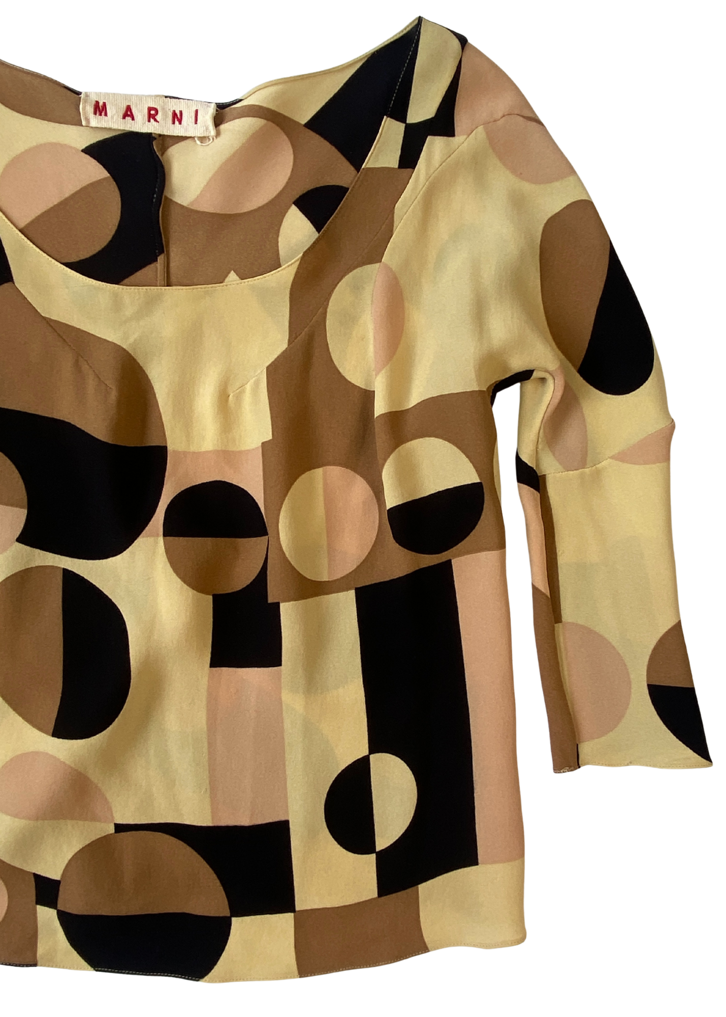 MARNI (AS IS) Geometric Print Silk Blouse