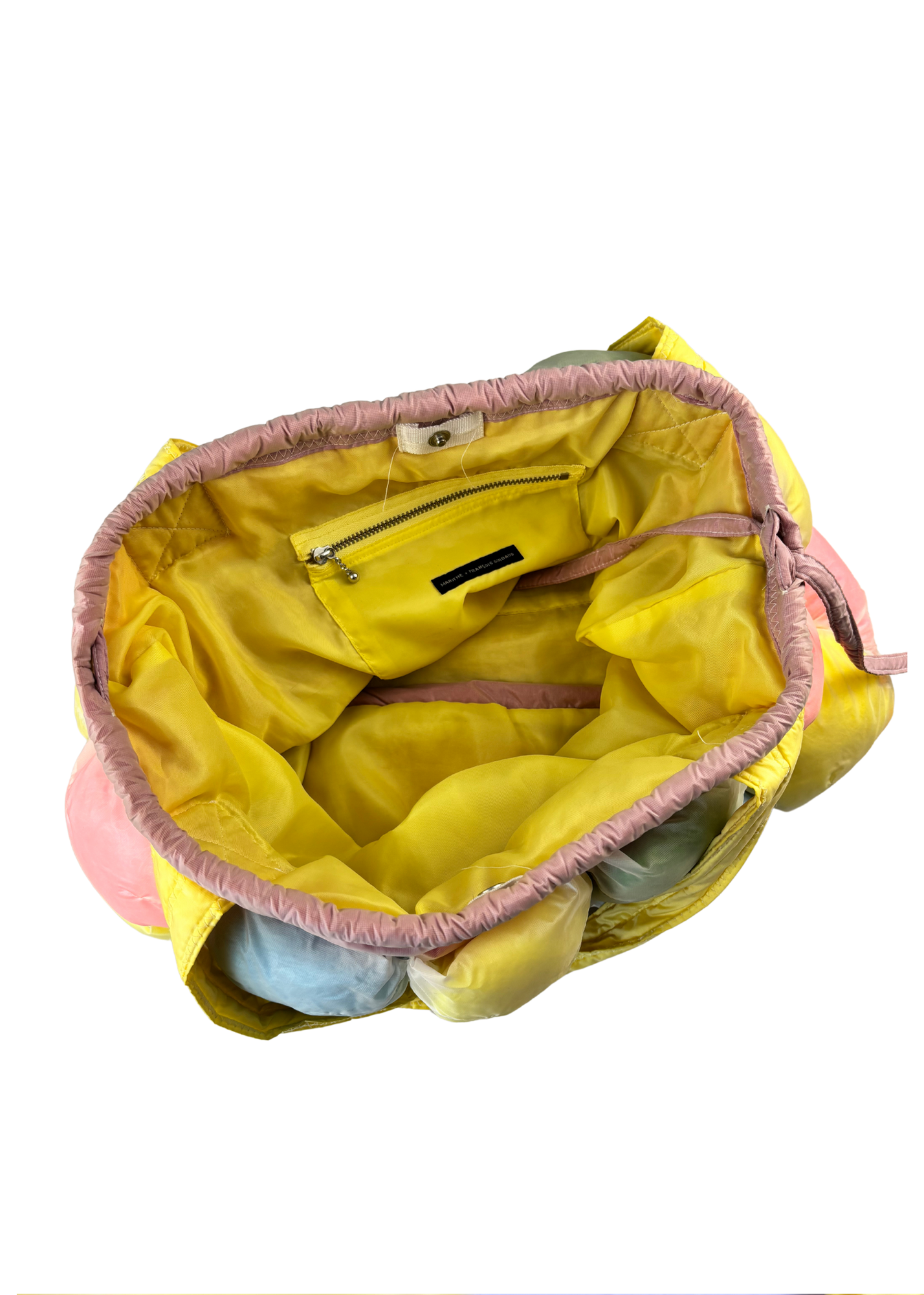 MARITHE FRANCOIS GIRBAUD 2000s Pastel Multi 'Pokachu' Puffer Bag