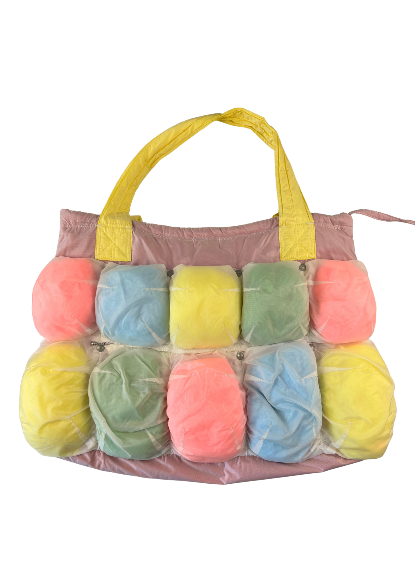 MARITHE FRANCOIS GIRBAUD 2000s Pastel Multi 'Pokachu' Puffer Bag