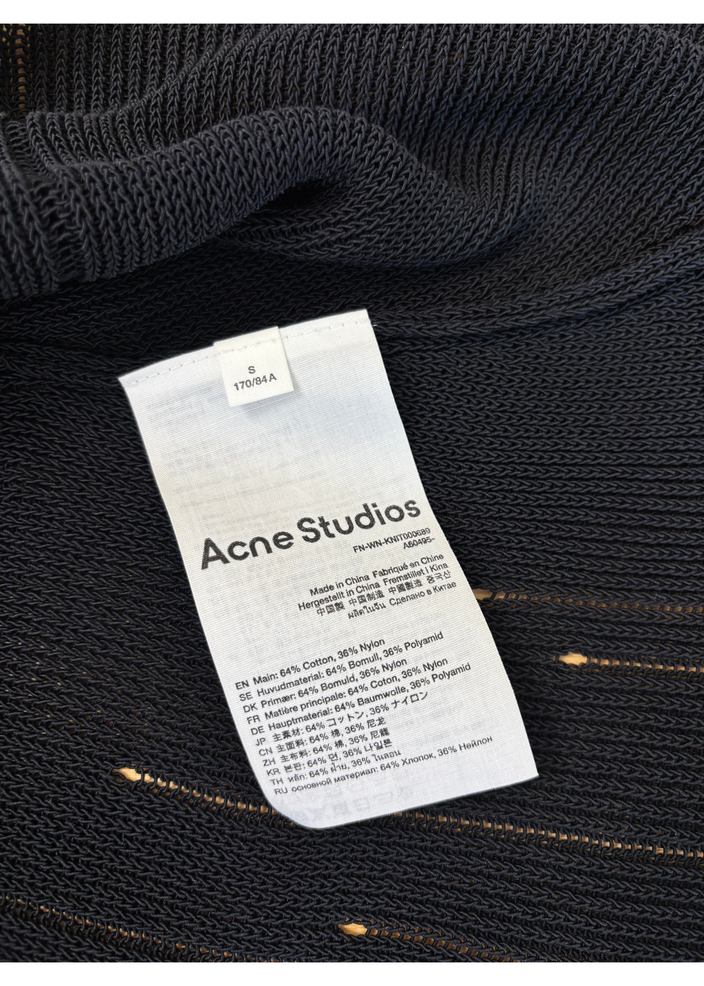 ACNE STUDIOS Distressed Foldover Knit Jumper