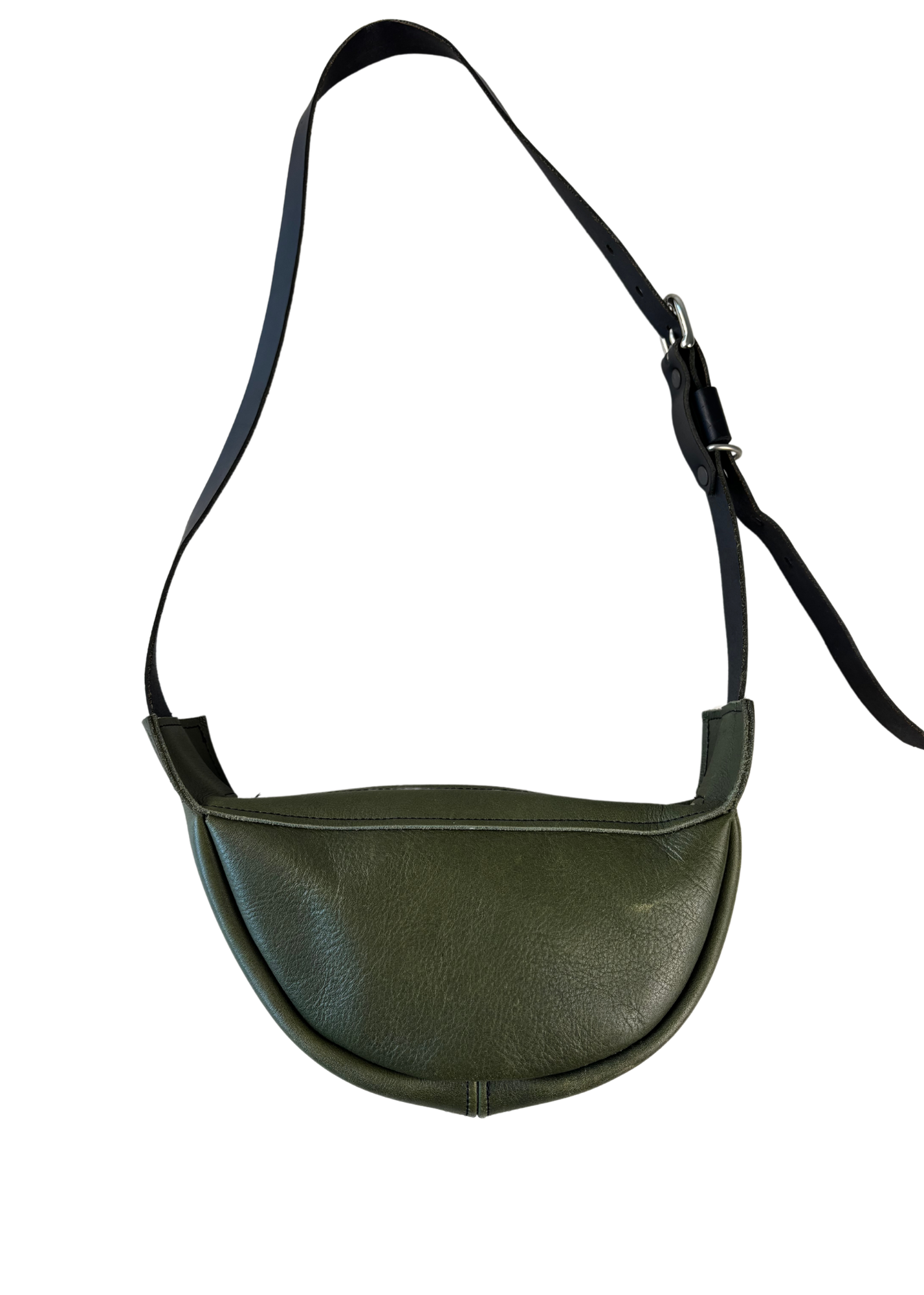 THE LAIR   AS IS Green Leather 'Slouch Mini' Crossbody