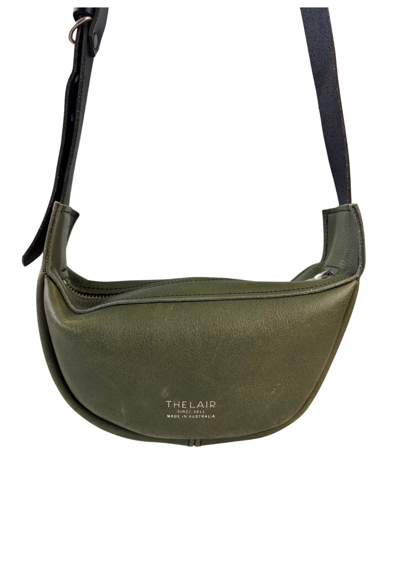 THE LAIR   AS IS Green Leather 'Slouch Mini' Crossbody