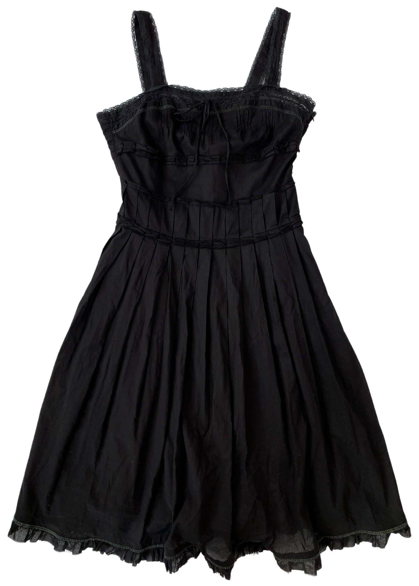 ANNA SUI Victorian Lace Trim Mini Dress