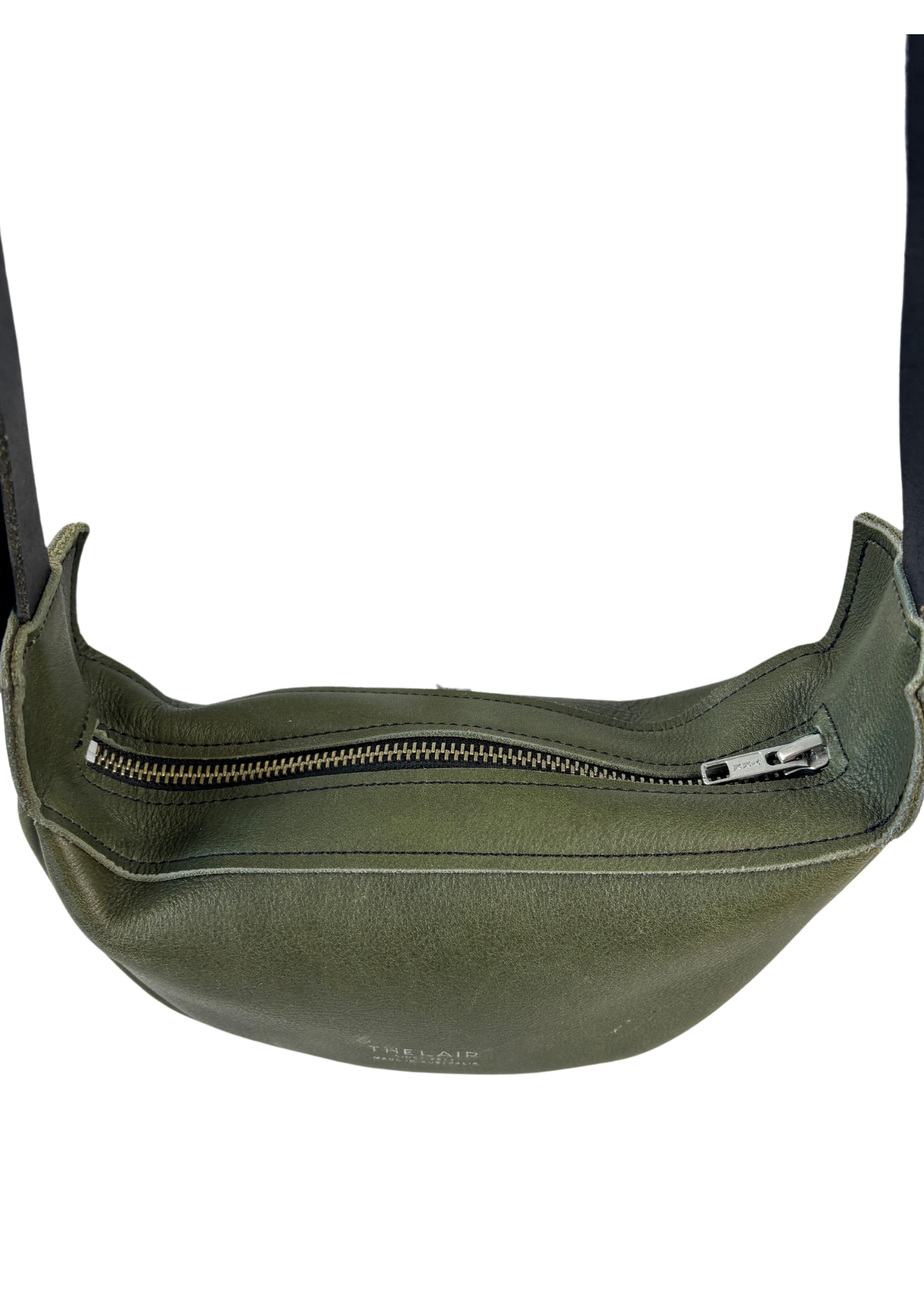 THE LAIR   AS IS Green Leather 'Slouch Mini' Crossbody