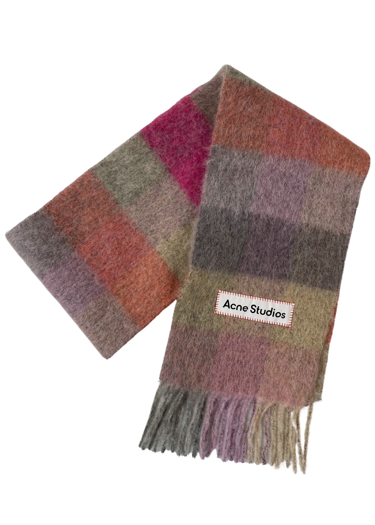 ACNE STUDIOS Giant Check Alpaca + Wool Scarf