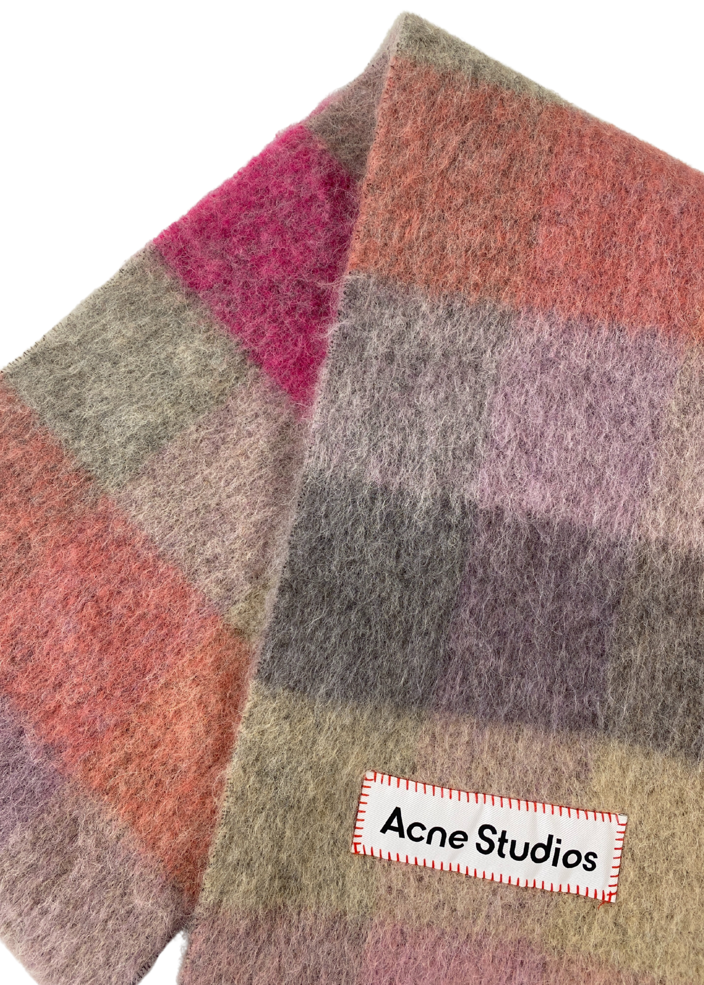 ACNE STUDIOS Giant Check Alpaca + Wool Scarf