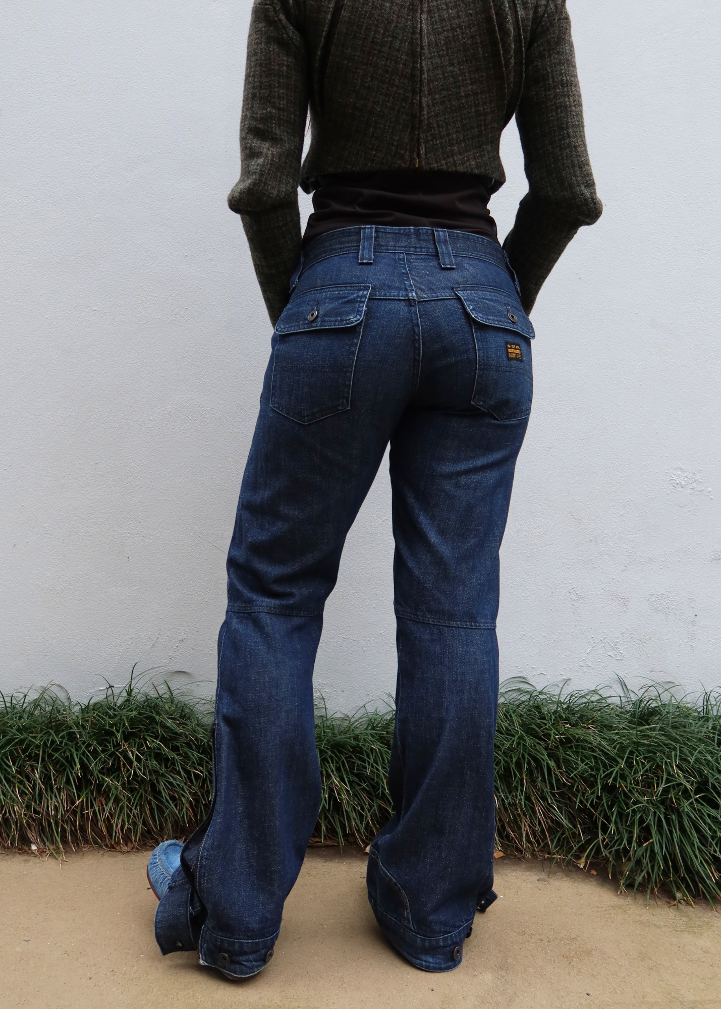 G-STAR RAW 'Concept Elwood' Indigo Wash 3D Button/Zip Hem Jeans