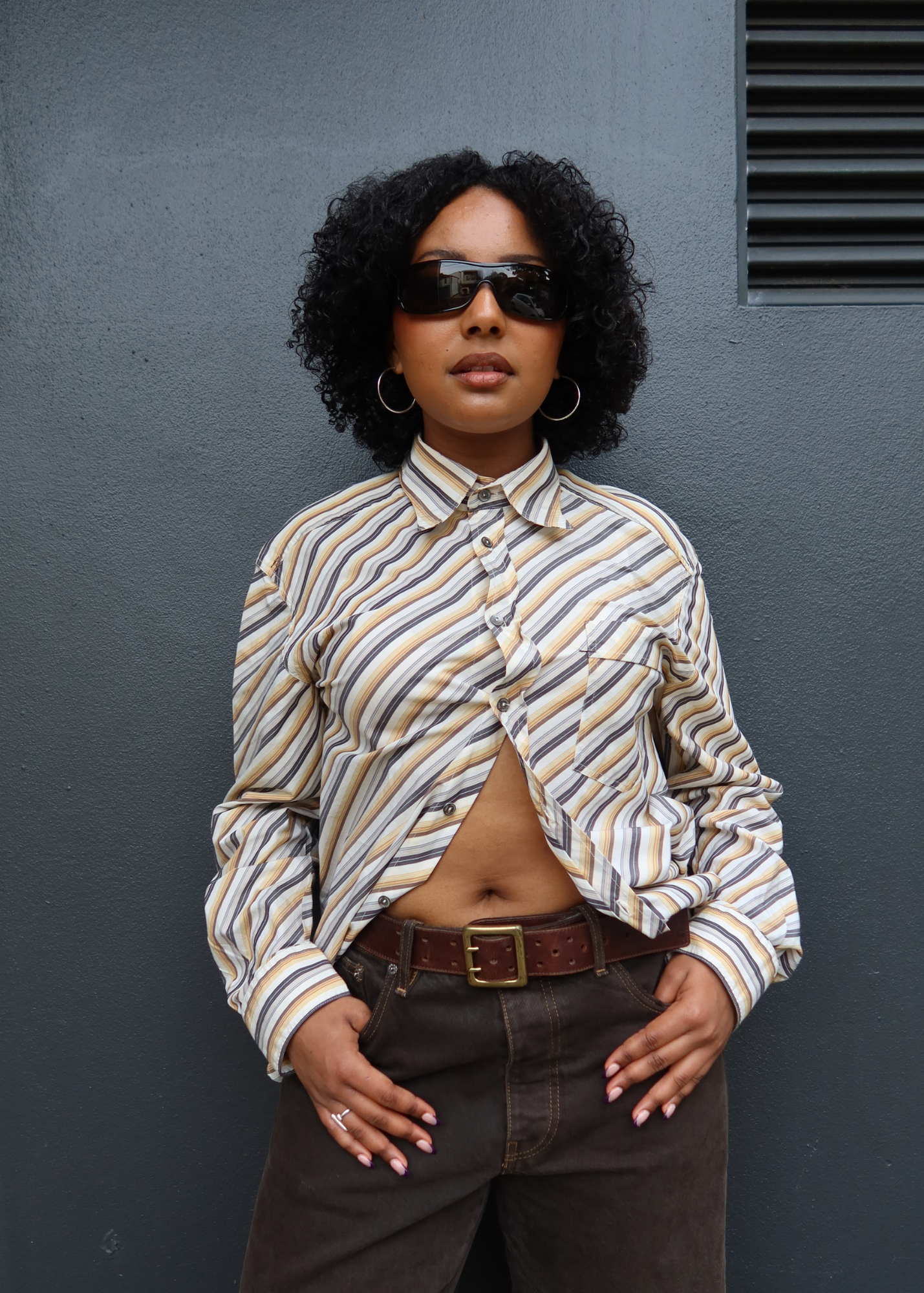 BANANA REPUBLIC Vintage (AS IS) Brown Leather Double Prong Belt