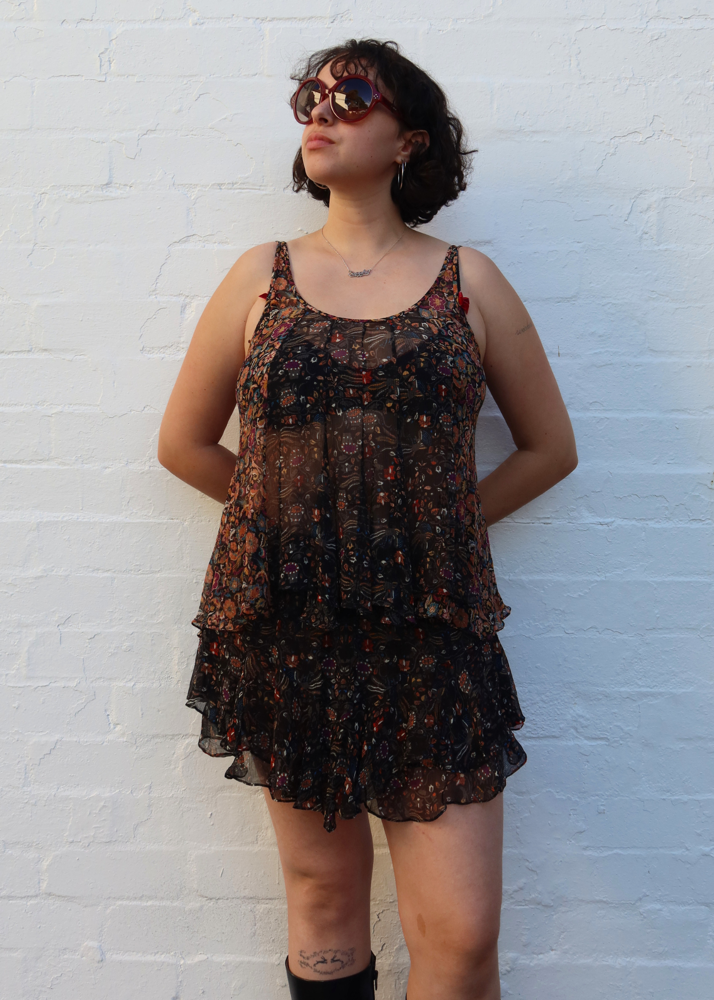 ISABEL MARANT Patchwork Floral Silk Sheer Tank