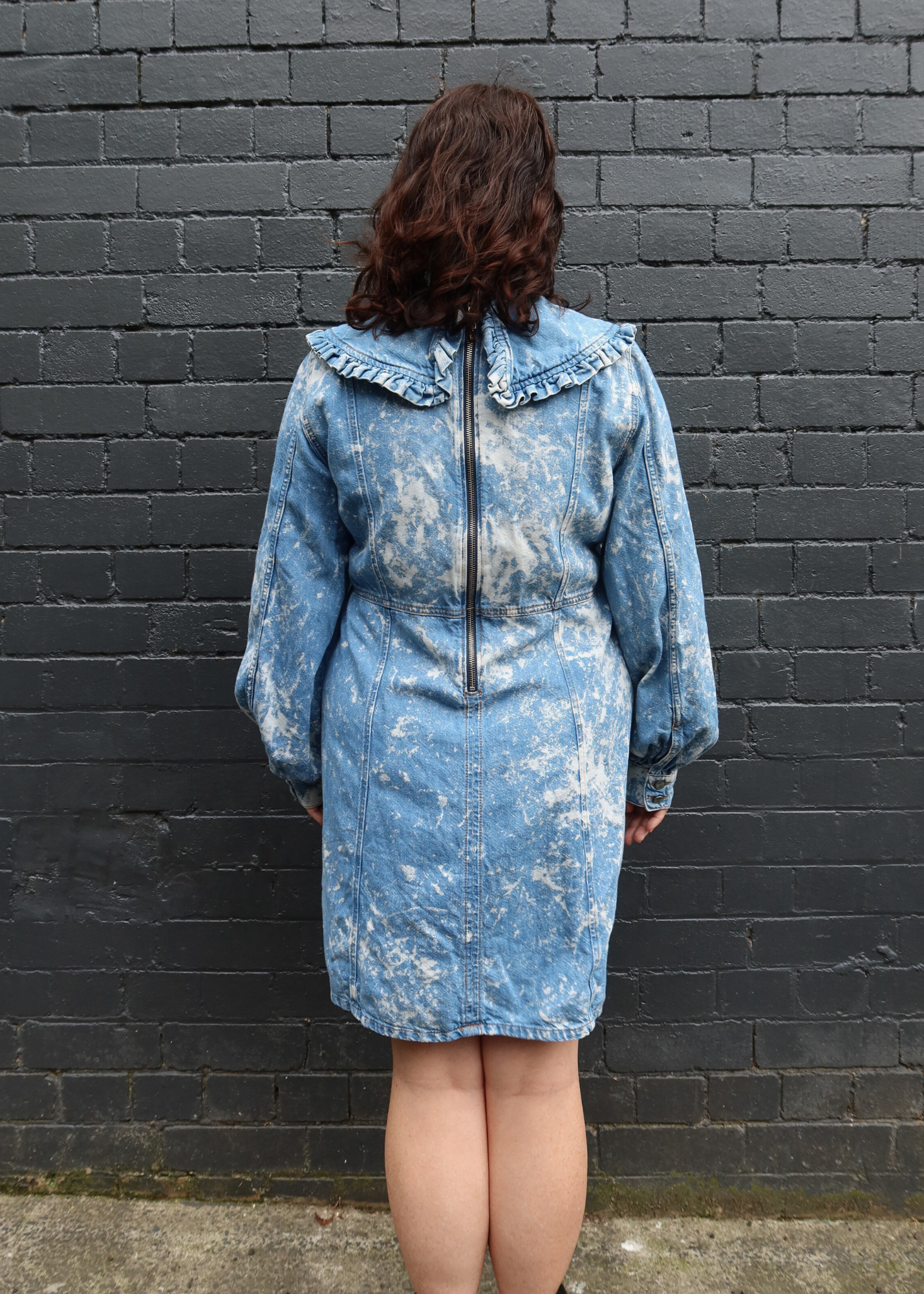 GANNI Acid Wash Denim Mini Dress