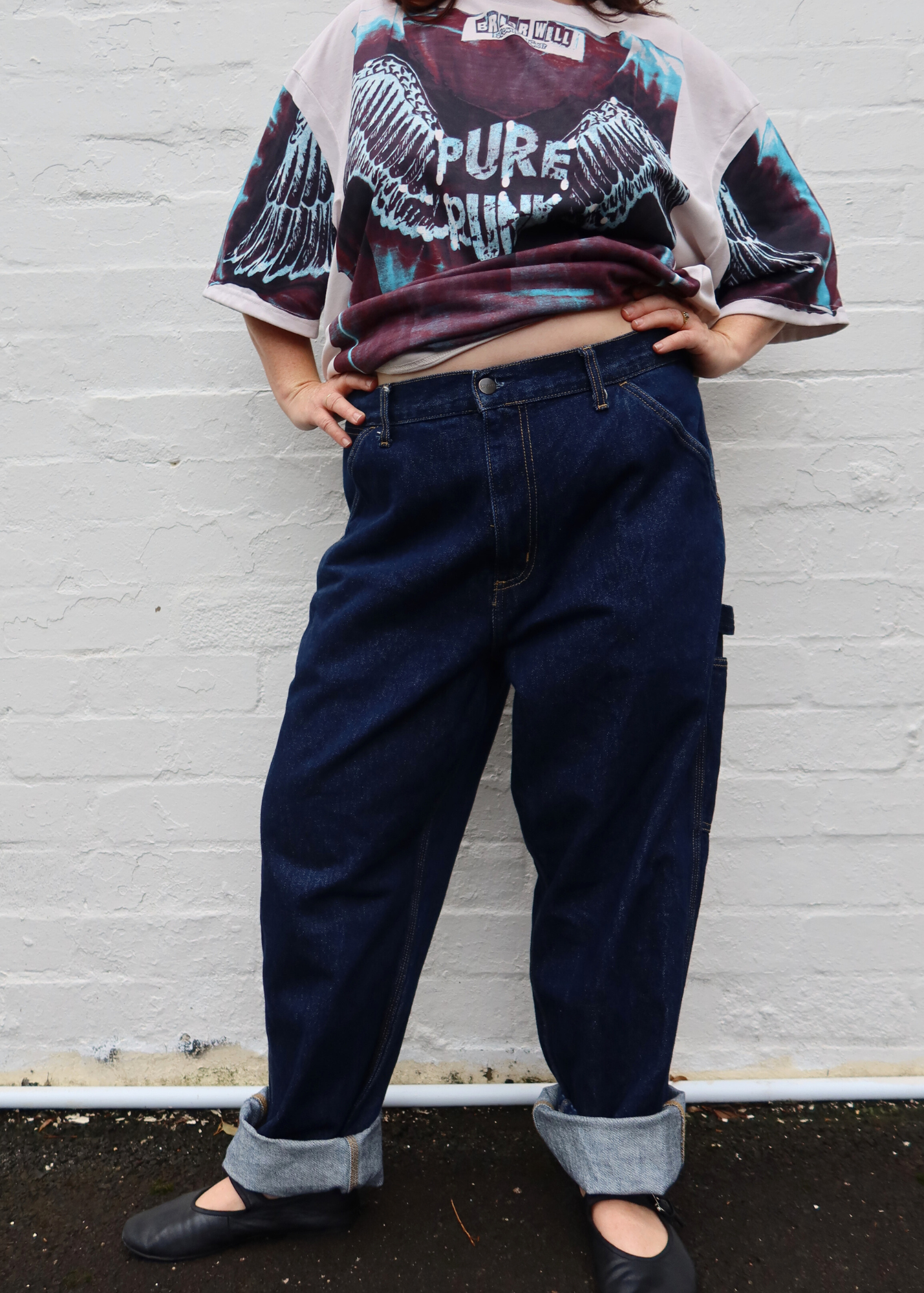 CARHARTT WIP 'Single Knee Pant' Dark Wash Carpenter Jeans