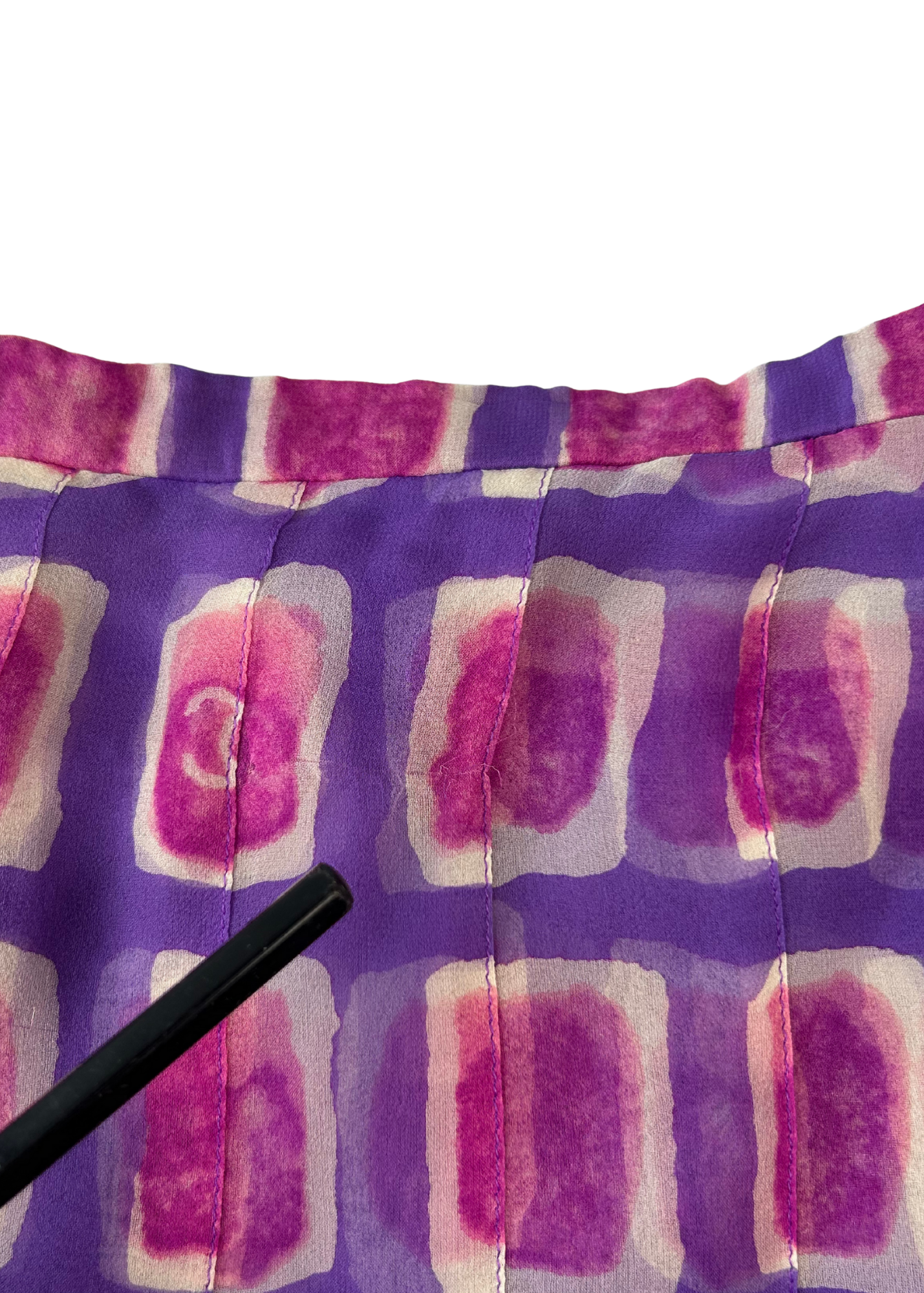 CHANEL VINTAGE (AS IS) Spring 2001 CC Silk Pleat Midi