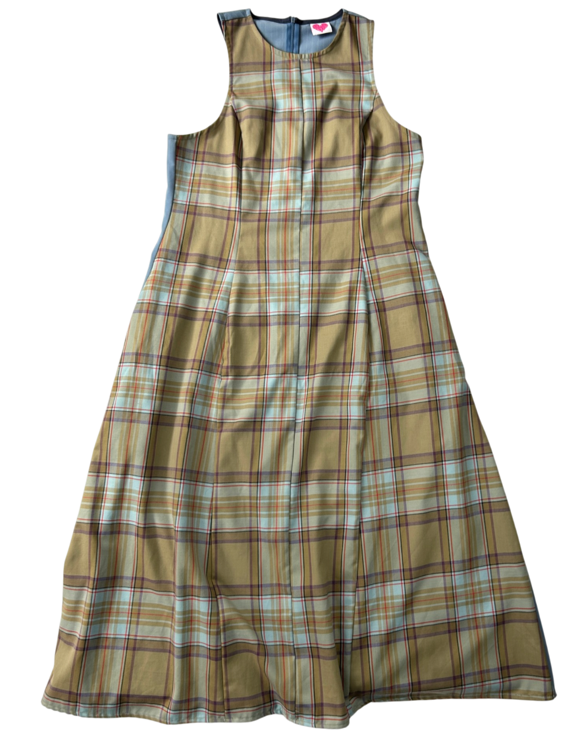 KATHARINA LOU 'Ollyrose' Plaid/Pinstripe Panelled Maxi Dress